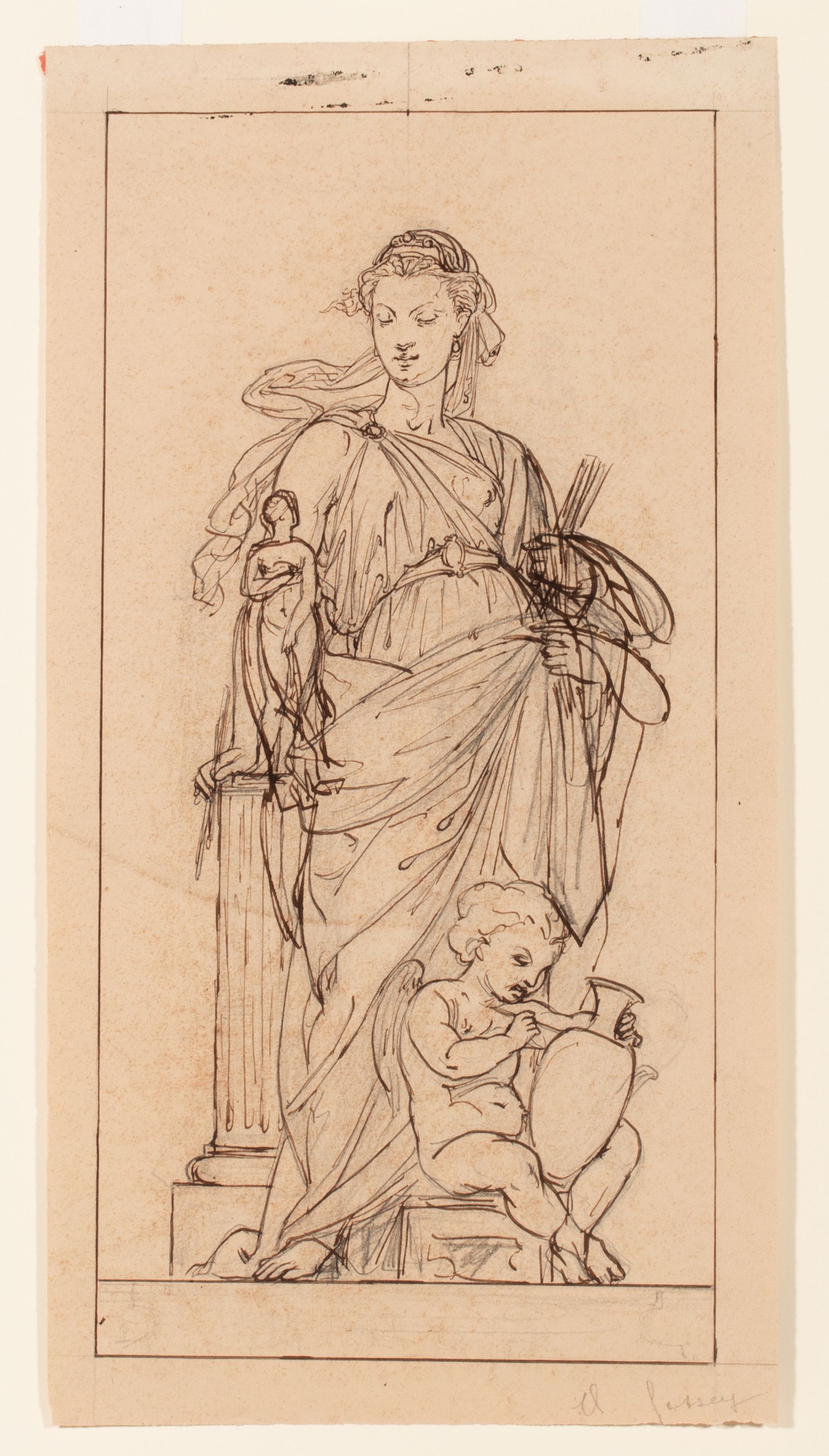 ANDRE HUSSEY AND CHARLES HUGG PEN AND INK ON PAPER (2)