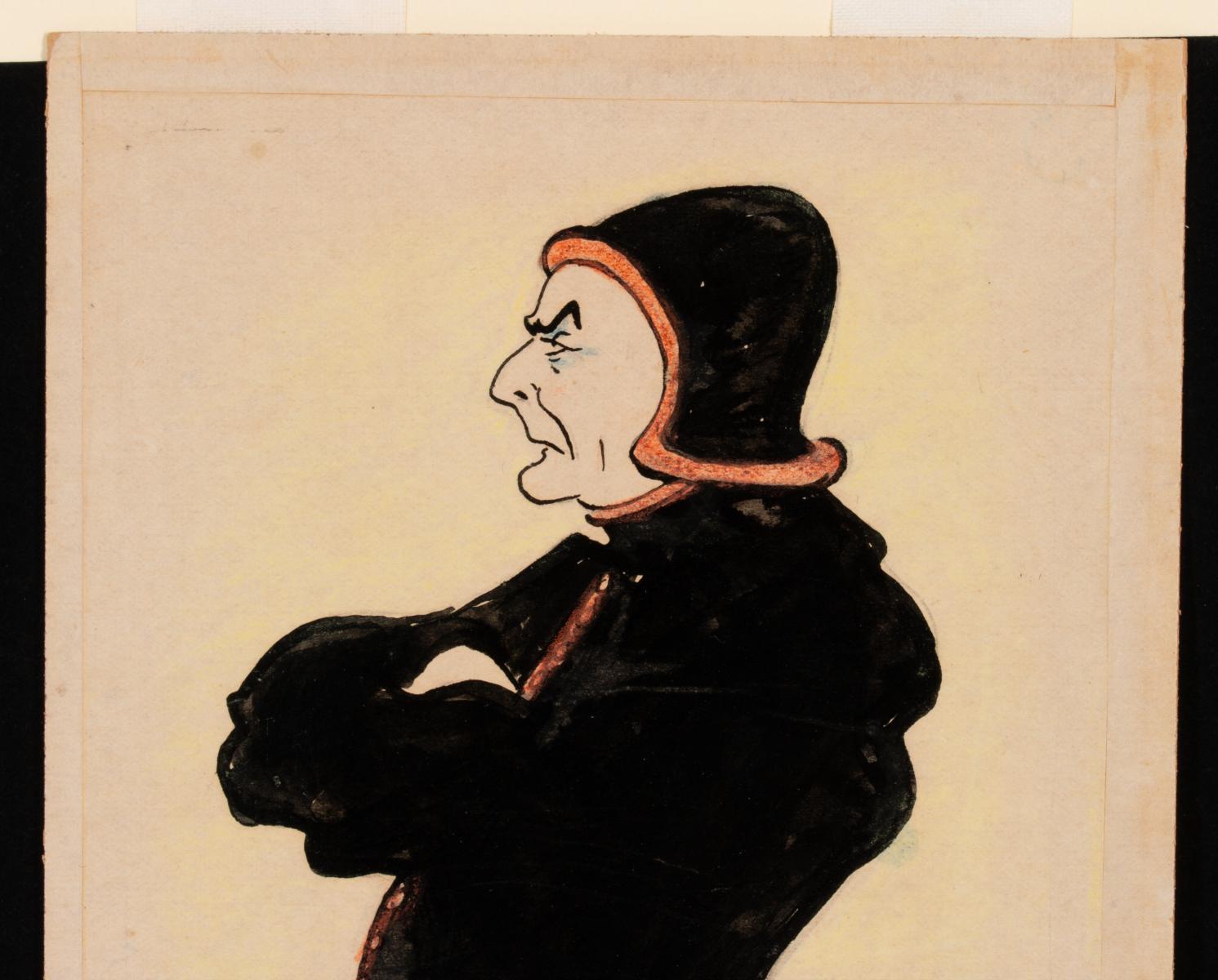 WORKS ON PAPER: HENRI IBELS SKETCH & FRENCH CARICATURES