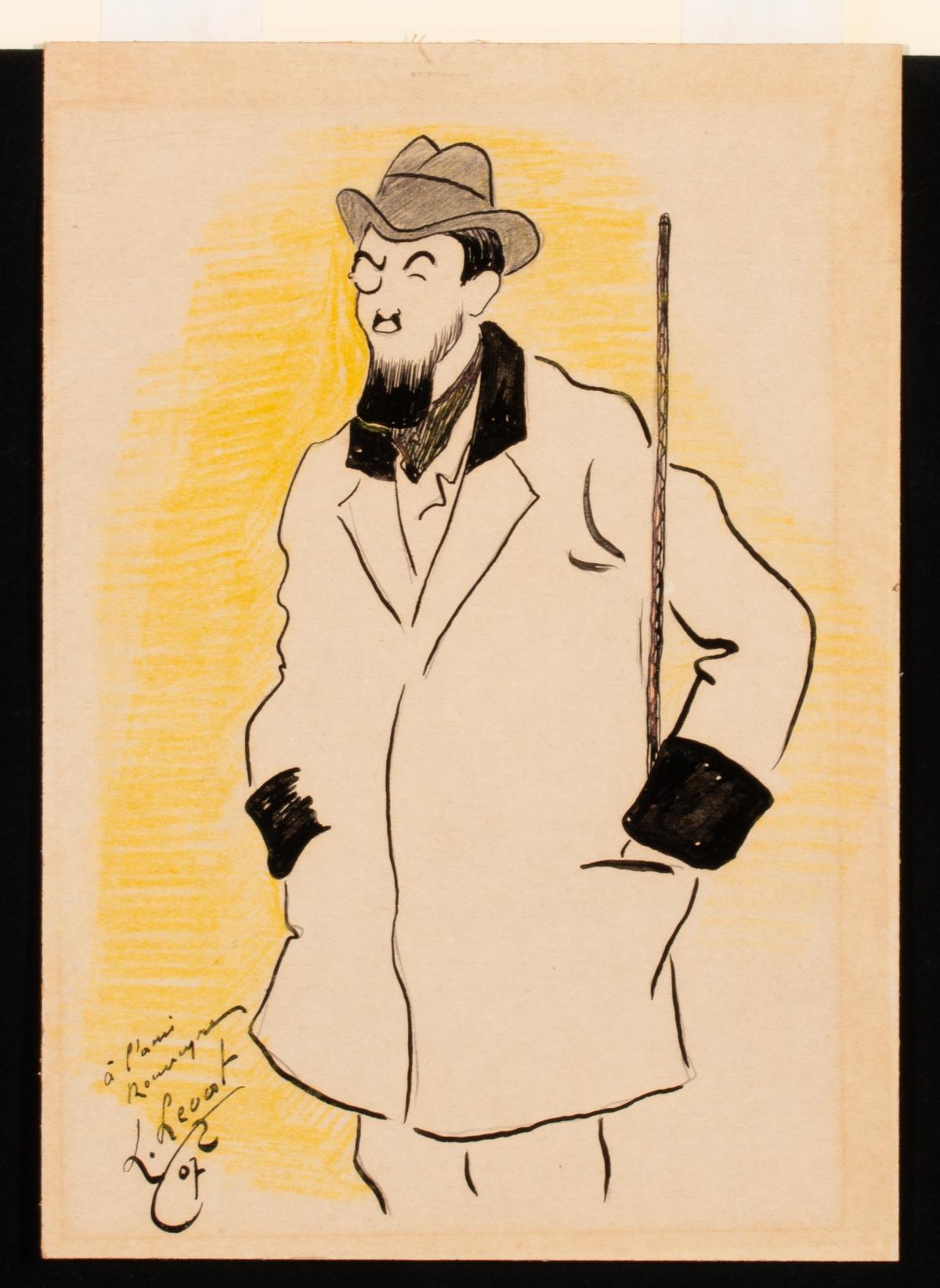 WORKS ON PAPER: HENRI IBELS SKETCH & FRENCH CARICATURES
