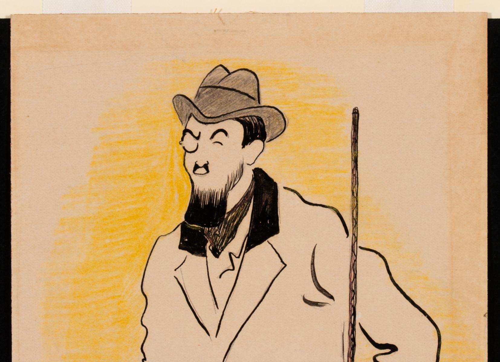 WORKS ON PAPER: HENRI IBELS SKETCH & FRENCH CARICATURES