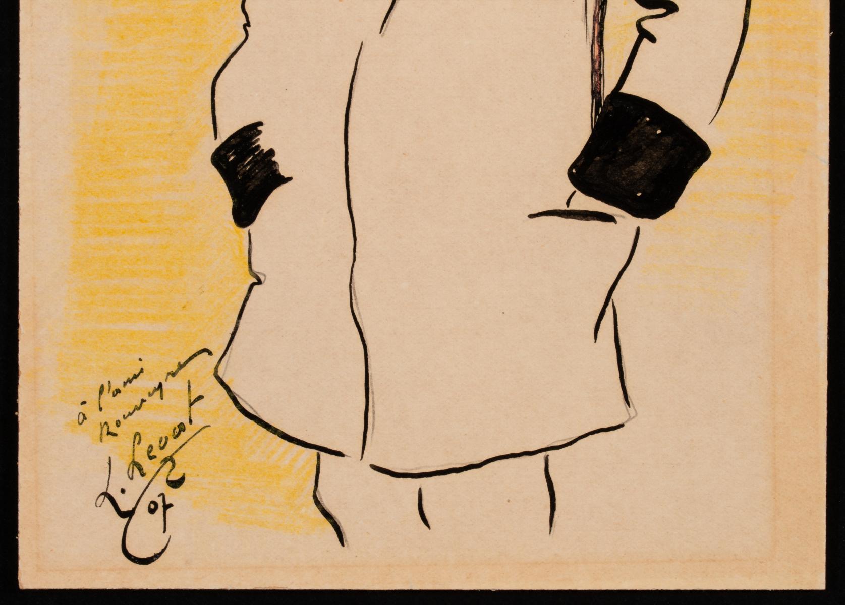 WORKS ON PAPER: HENRI IBELS SKETCH & FRENCH CARICATURES