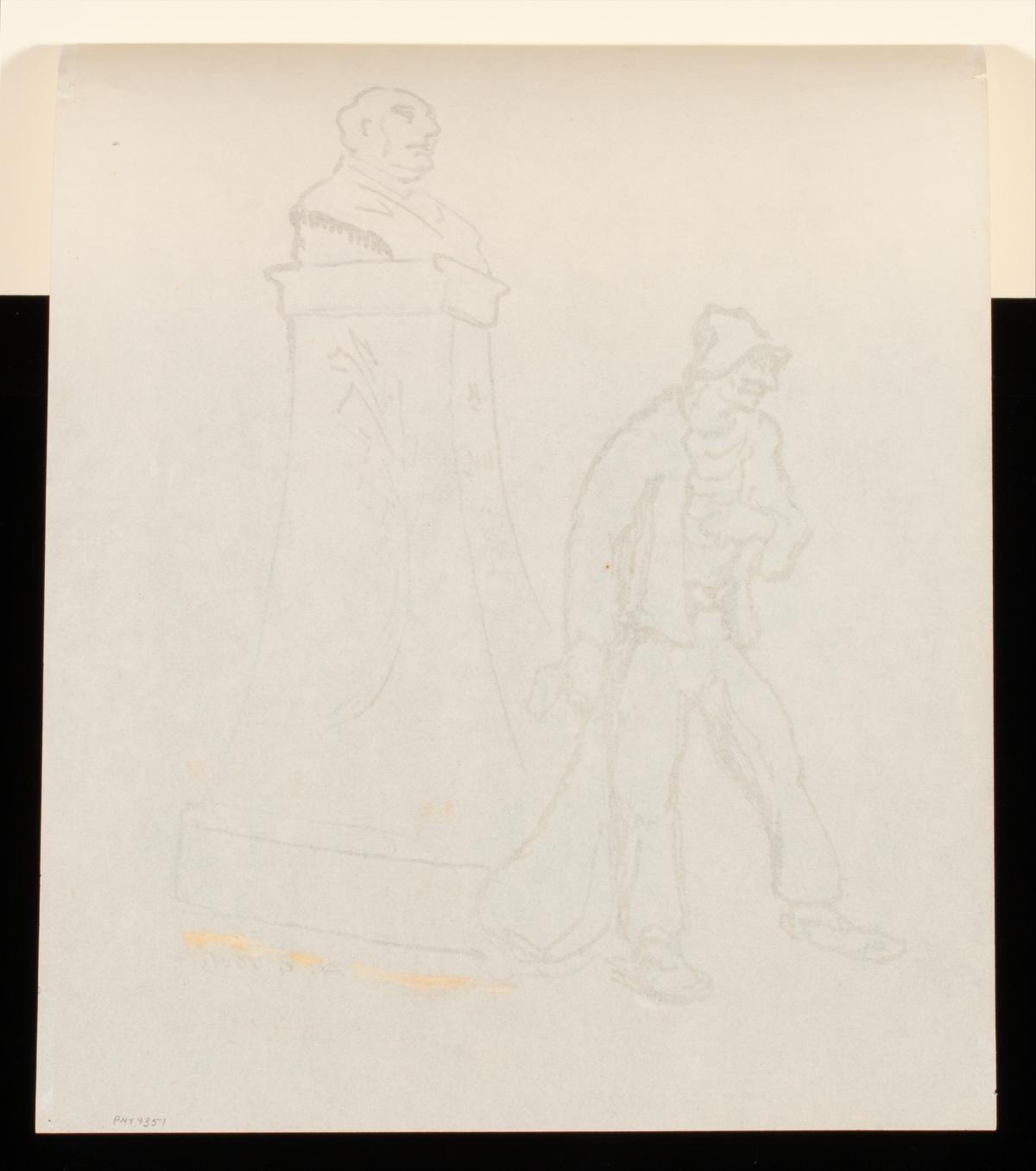 WORKS ON PAPER: HENRI IBELS SKETCH & FRENCH CARICATURES