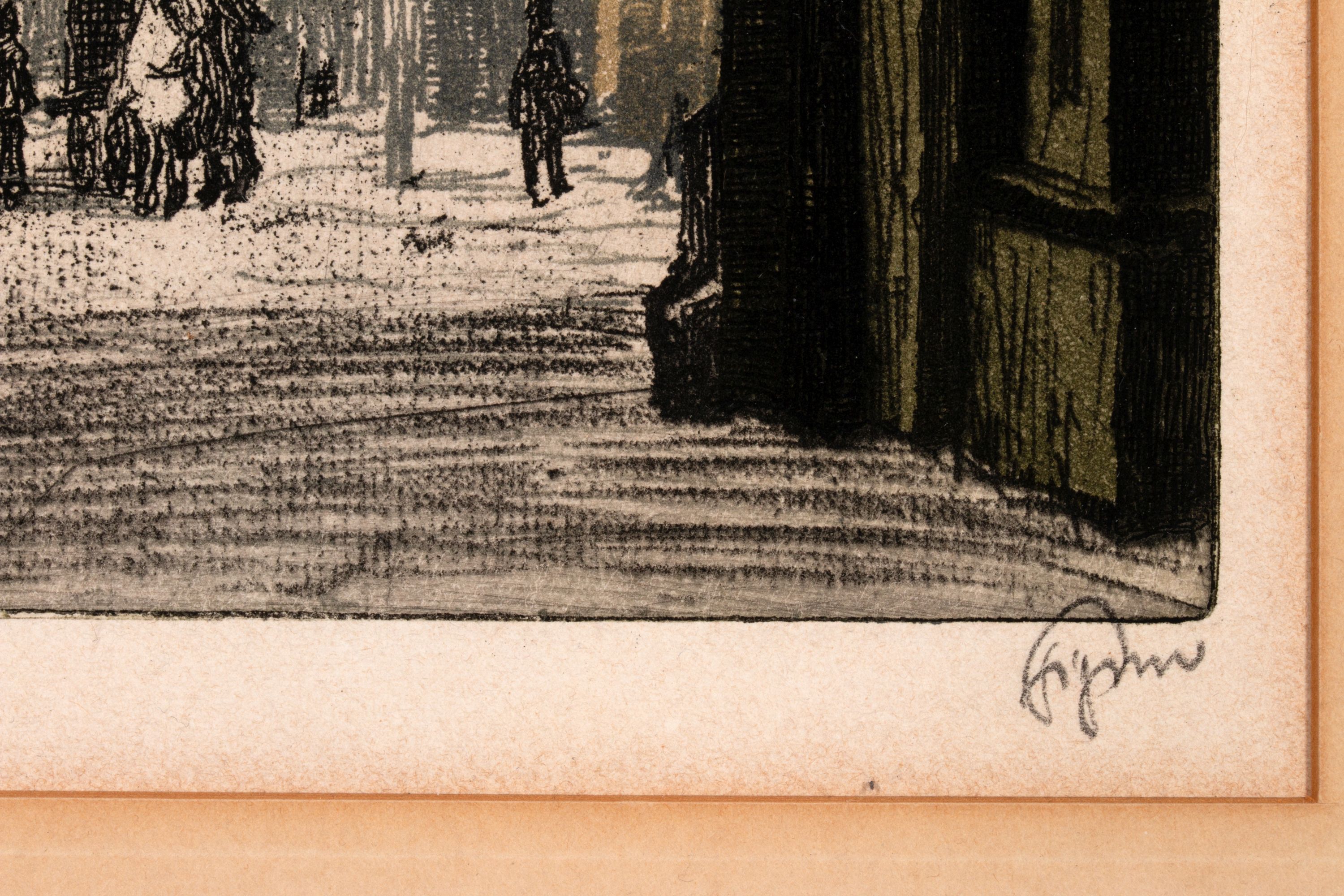 KASIMIR AND T.F. SIMON PENCIL SIGNED COLOR ETCHINGS (3)