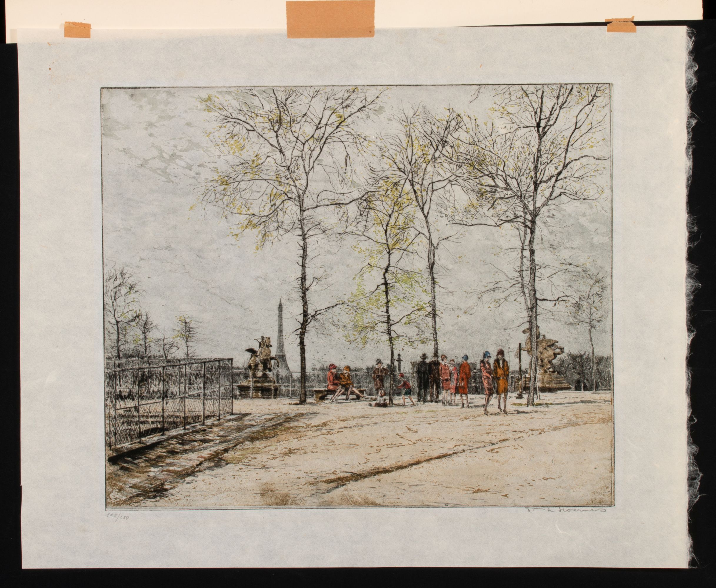KASIMIR AND T.F. SIMON PENCIL SIGNED COLOR ETCHINGS (3)