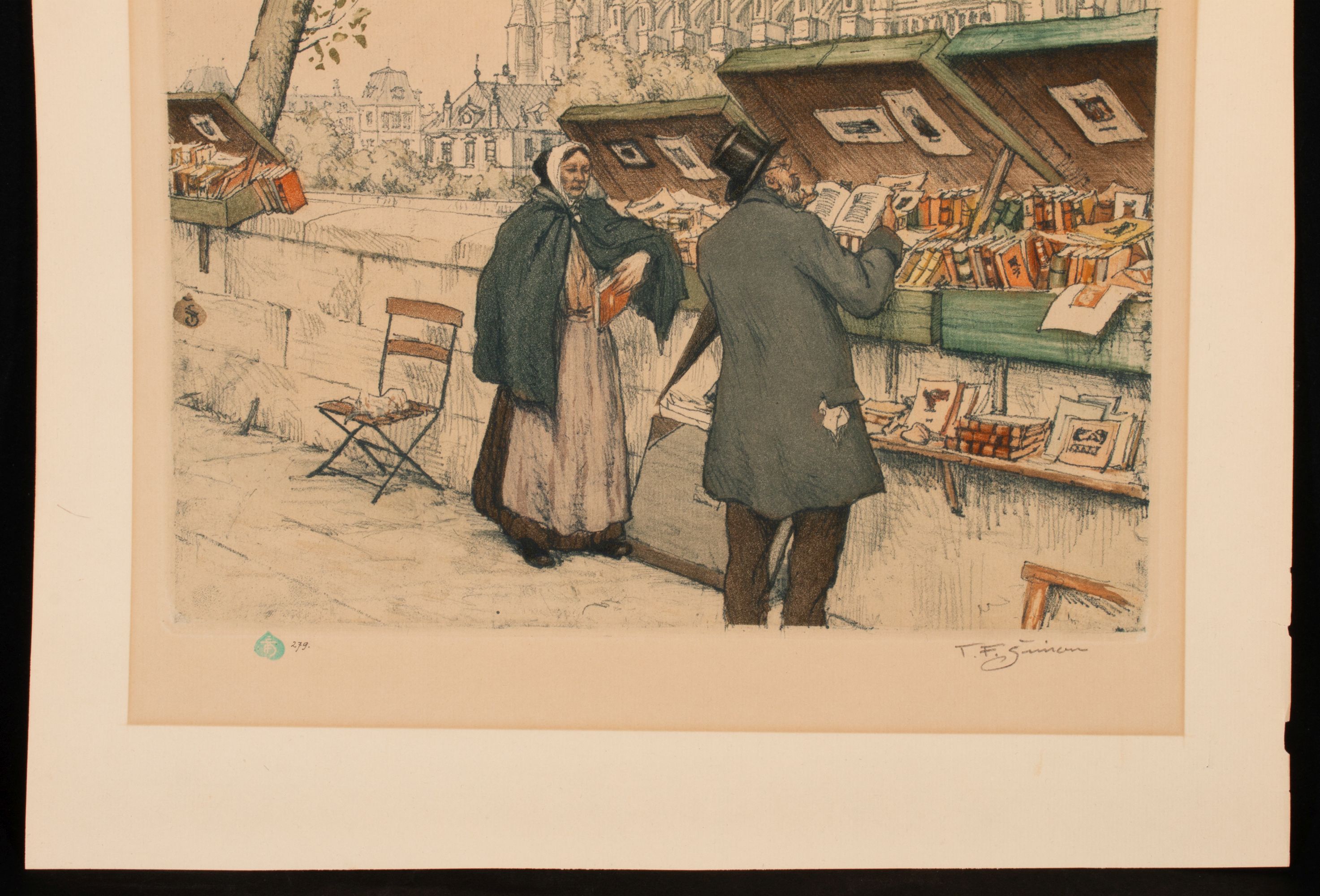 KASIMIR AND T.F. SIMON PENCIL SIGNED COLOR ETCHINGS (3)