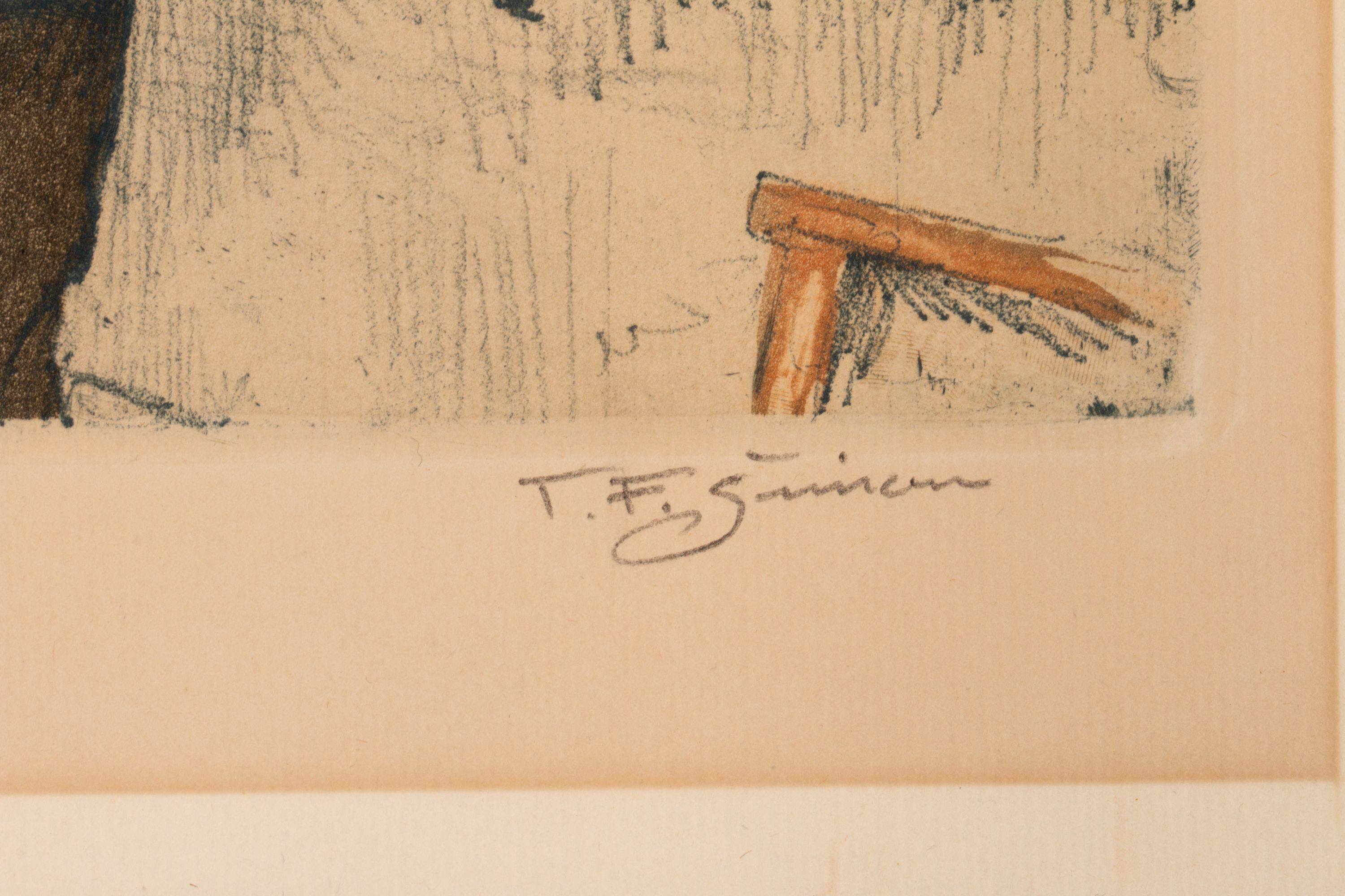 KASIMIR AND T.F. SIMON PENCIL SIGNED COLOR ETCHINGS (3)