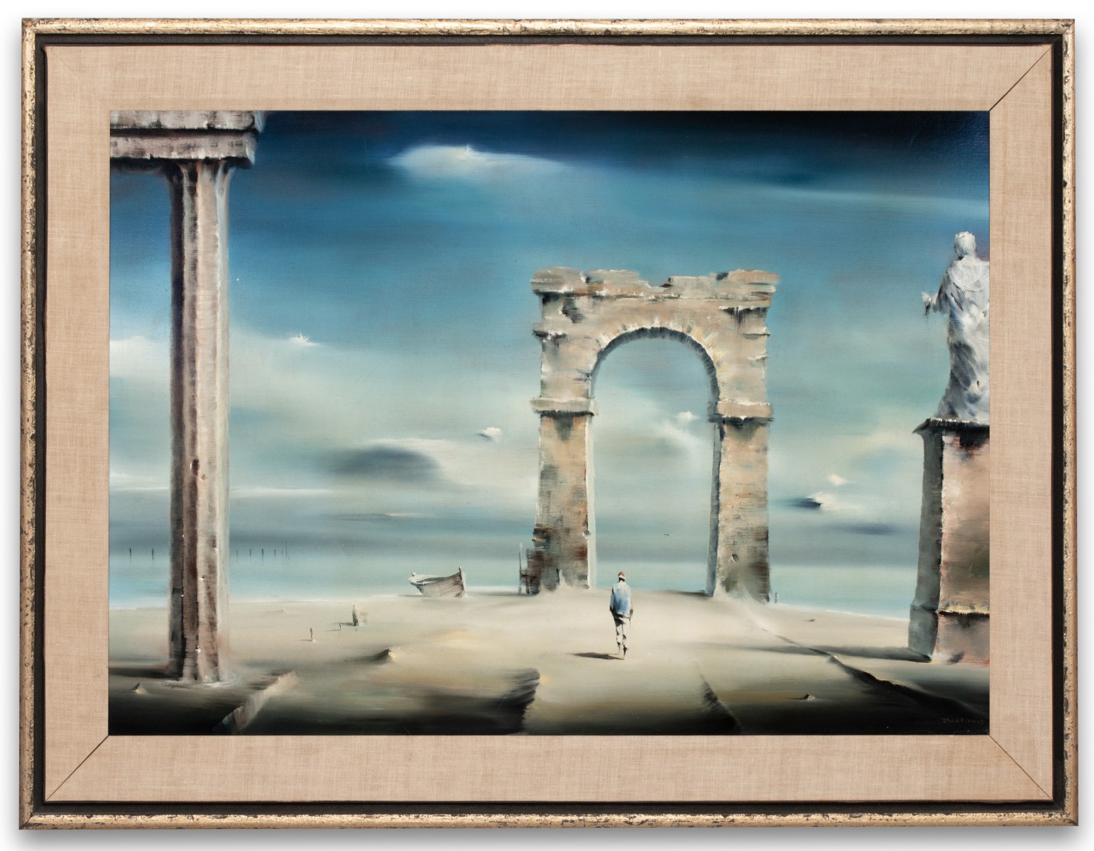 ROBERT WATSON (1923-2004) 1968 SURREALIST OIL ON CANVAS