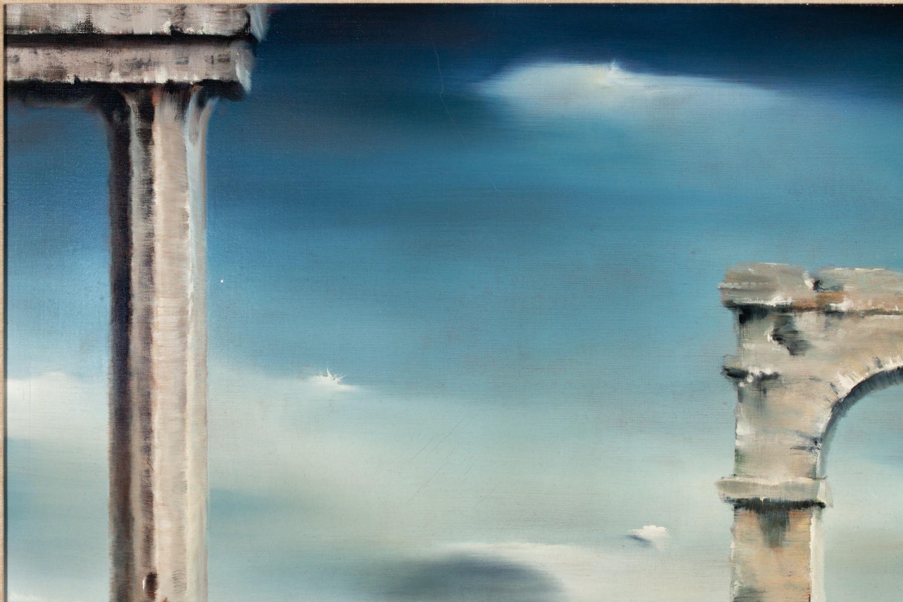 ROBERT WATSON (1923-2004) 1968 SURREALIST OIL ON CANVAS