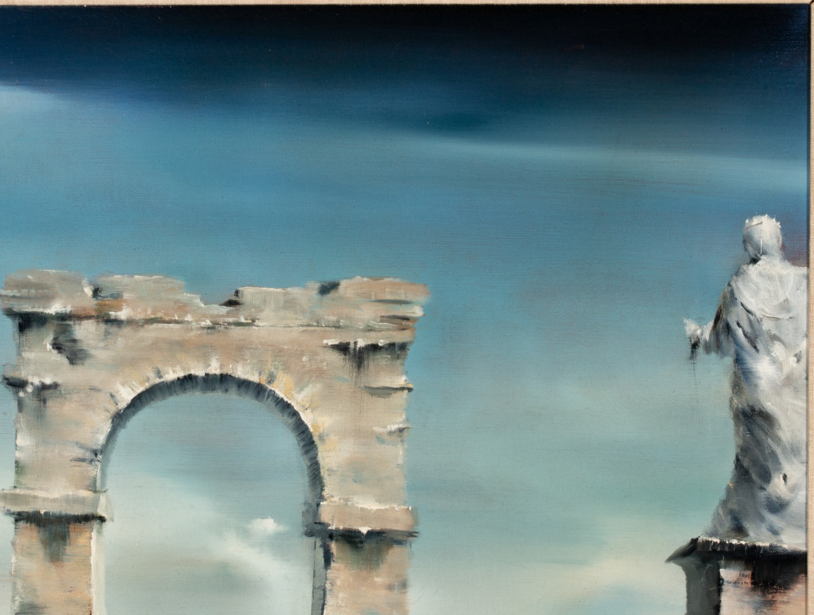 ROBERT WATSON (1923-2004) 1968 SURREALIST OIL ON CANVAS