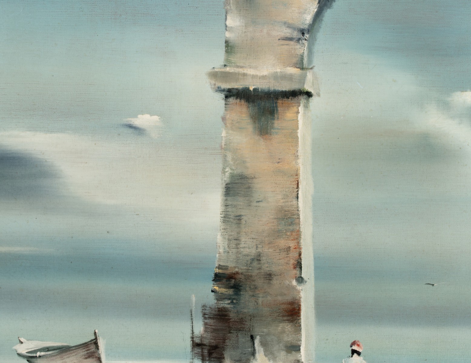 ROBERT WATSON (1923-2004) 1968 SURREALIST OIL ON CANVAS