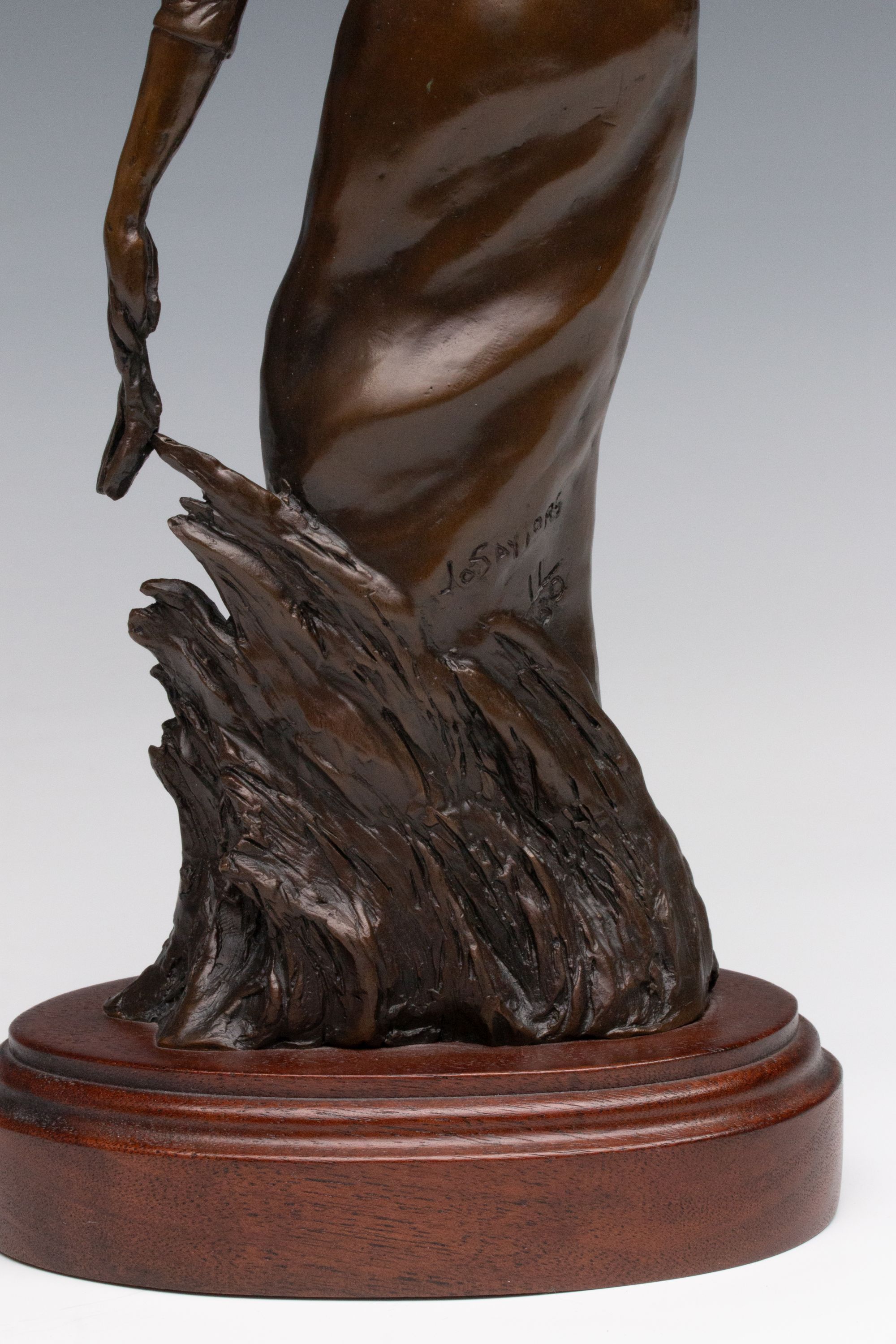 JO SAYLORS (1932-2018) PATINATED BRONZE SCULPTURE
