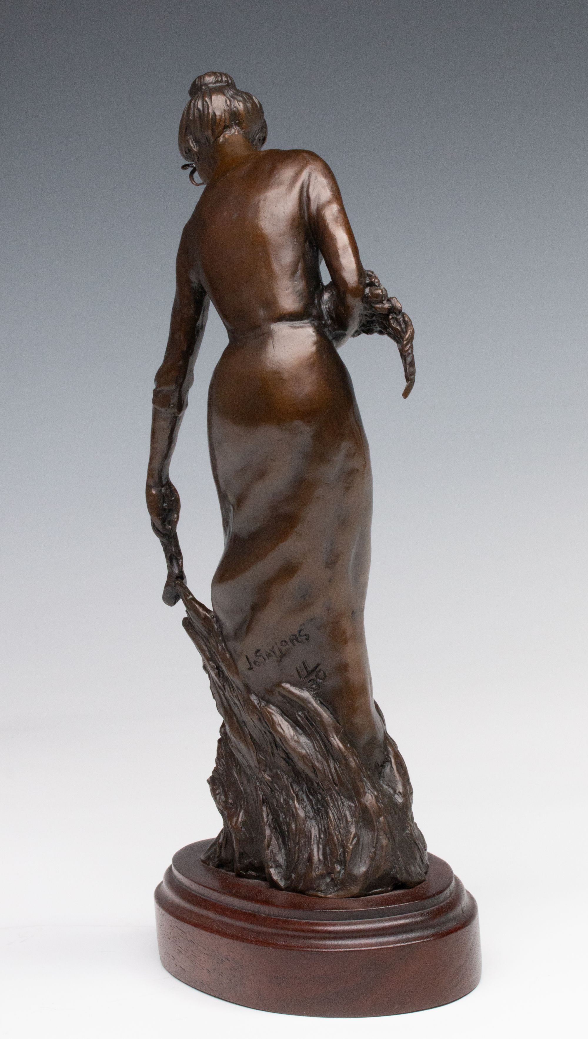 JO SAYLORS (1932-2018) PATINATED BRONZE SCULPTURE