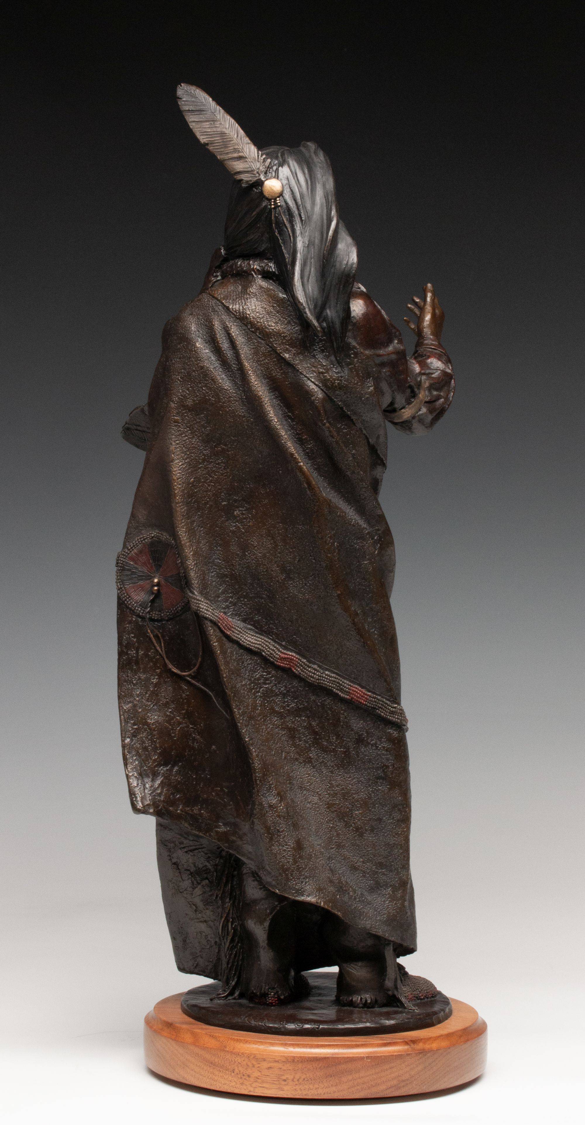 ORELAND JOE (B. 1958) PATINATED AND POLYCHROME BRONZE