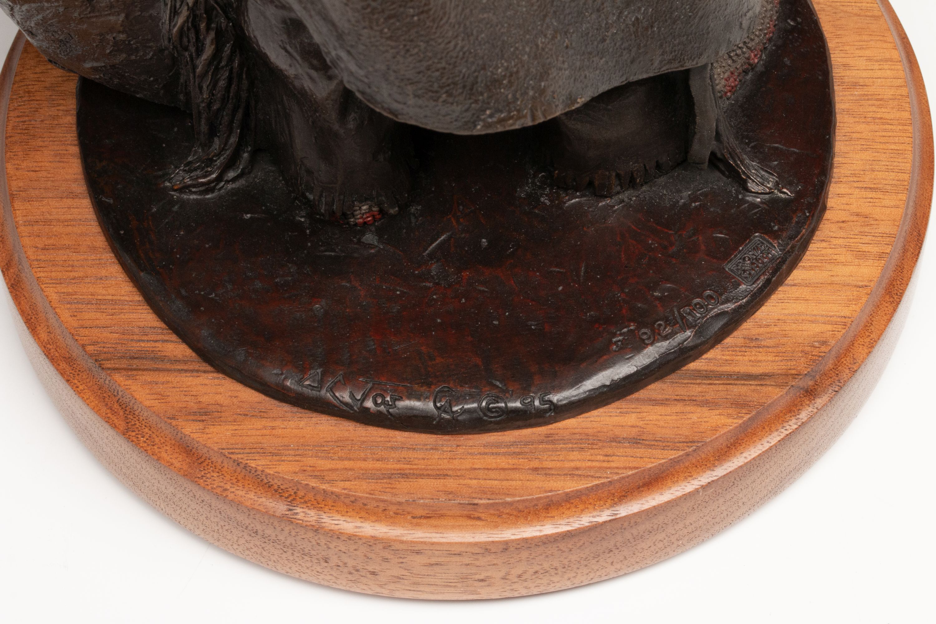 ORELAND JOE (B. 1958) PATINATED AND POLYCHROME BRONZE