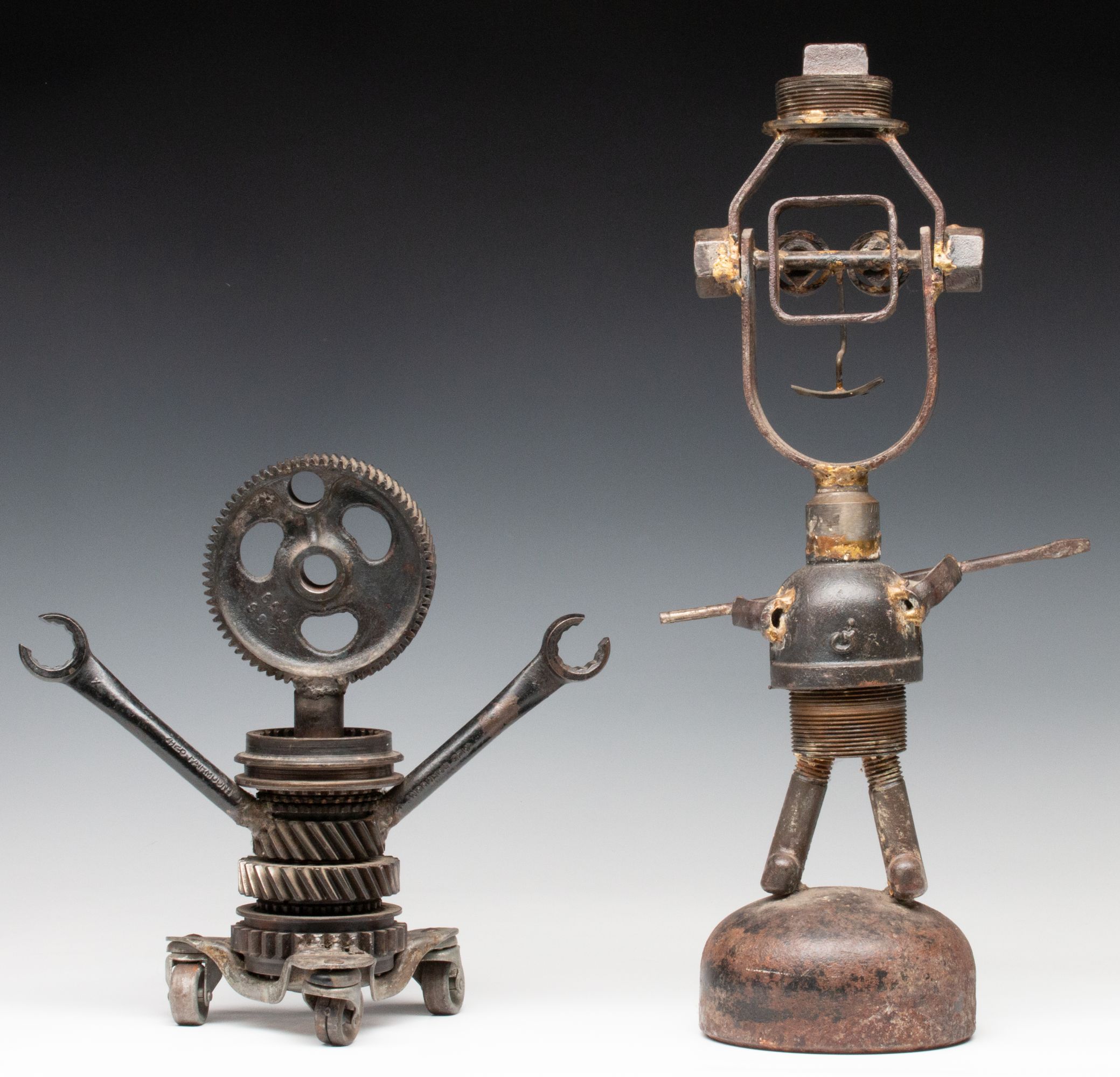 FOUND OBJECT SCULPTURES ATTR ARLIE REGIER (1931-2014)
