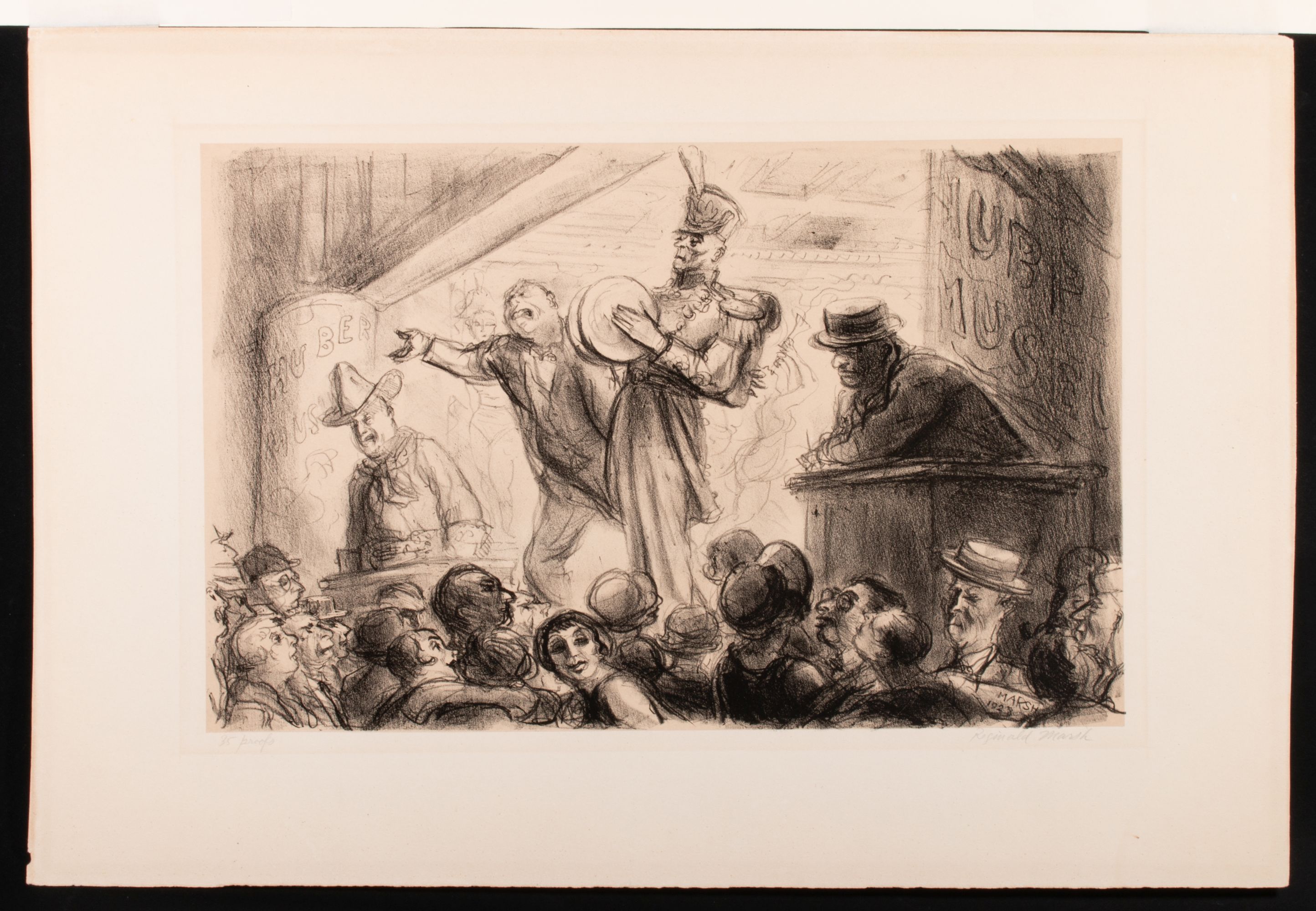 REGINALD MARSH (1898-1954) SIGNED LITHO ON CHINE COLLÉ