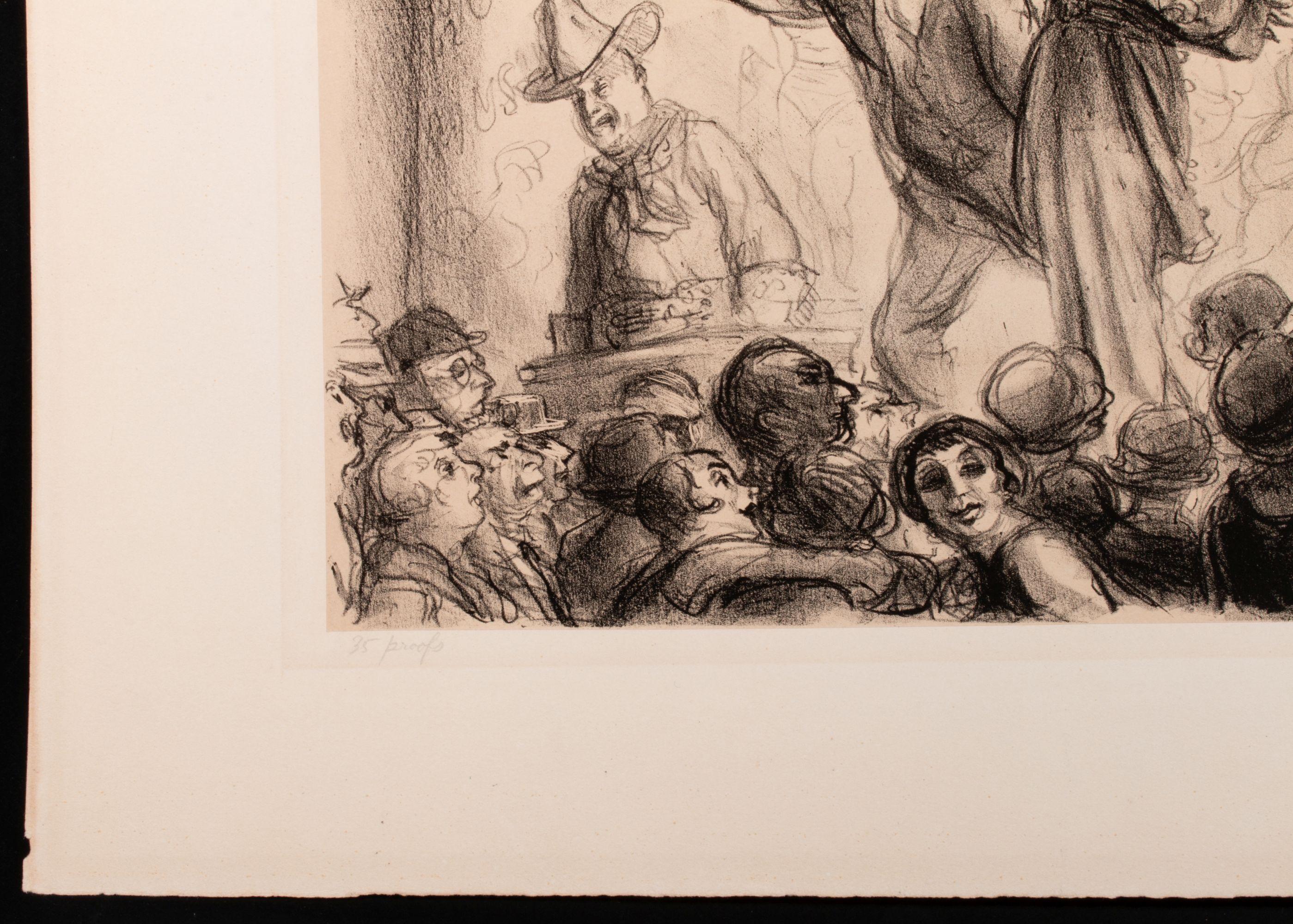 REGINALD MARSH (1898-1954) SIGNED LITHO ON CHINE COLLÉ