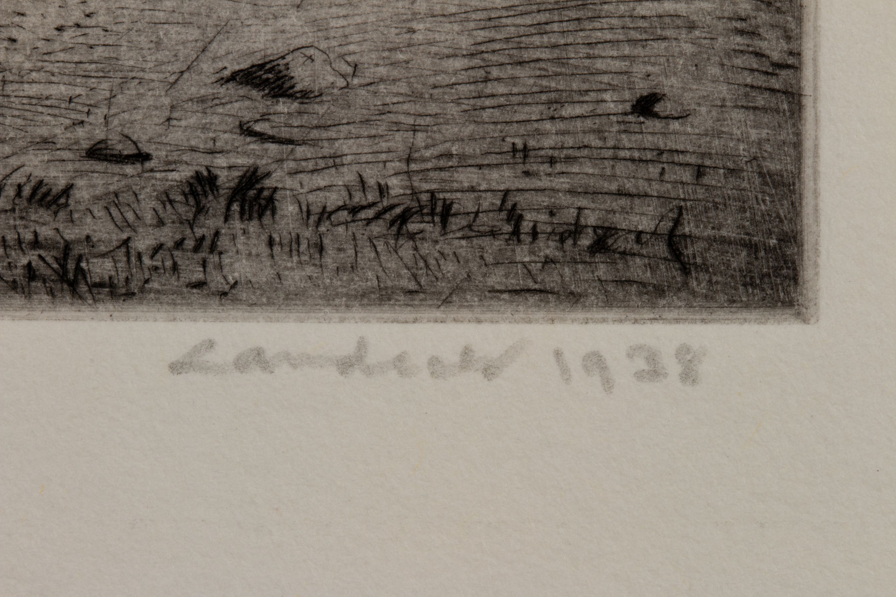 ARMIN LANDECK (1905-1984) PENCIL SIGNED ETCHING