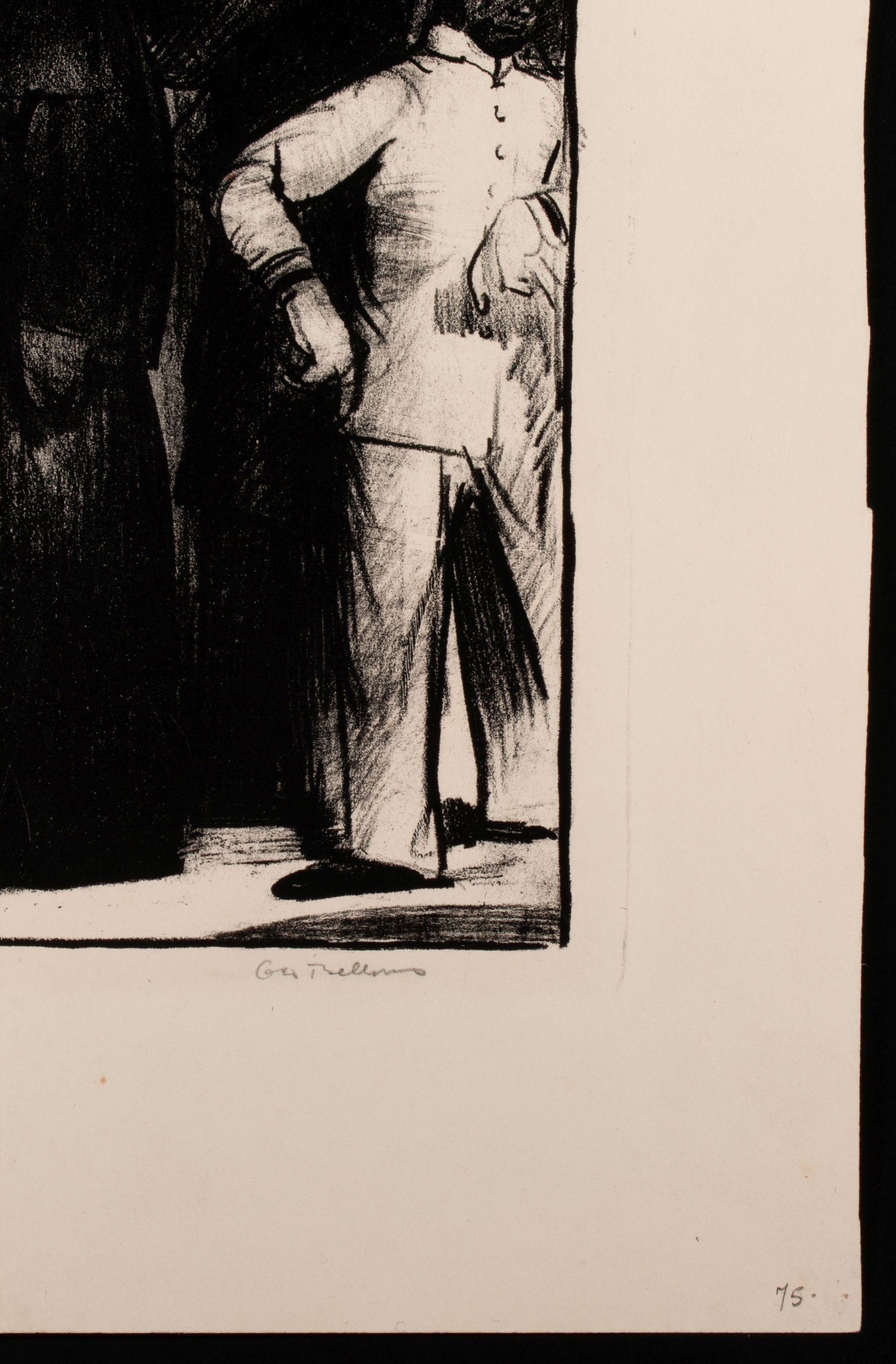 GEORGE BELLOWS (1882-1925) PENCIL SIGNED LITHOGRAPH