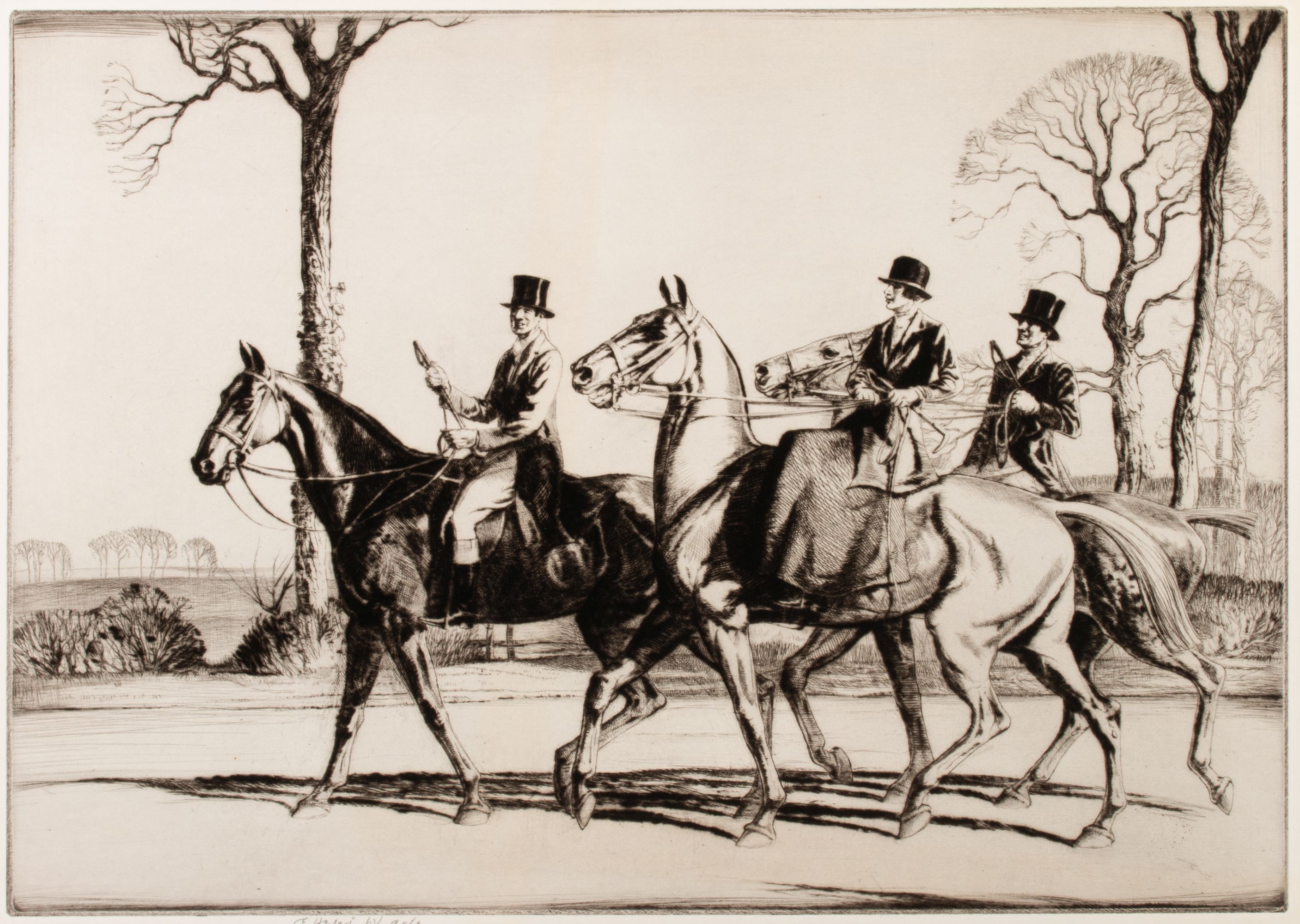 ERNEST H. WHYDALE (1886-1952) PENCIL SIGNED DRYPOINT