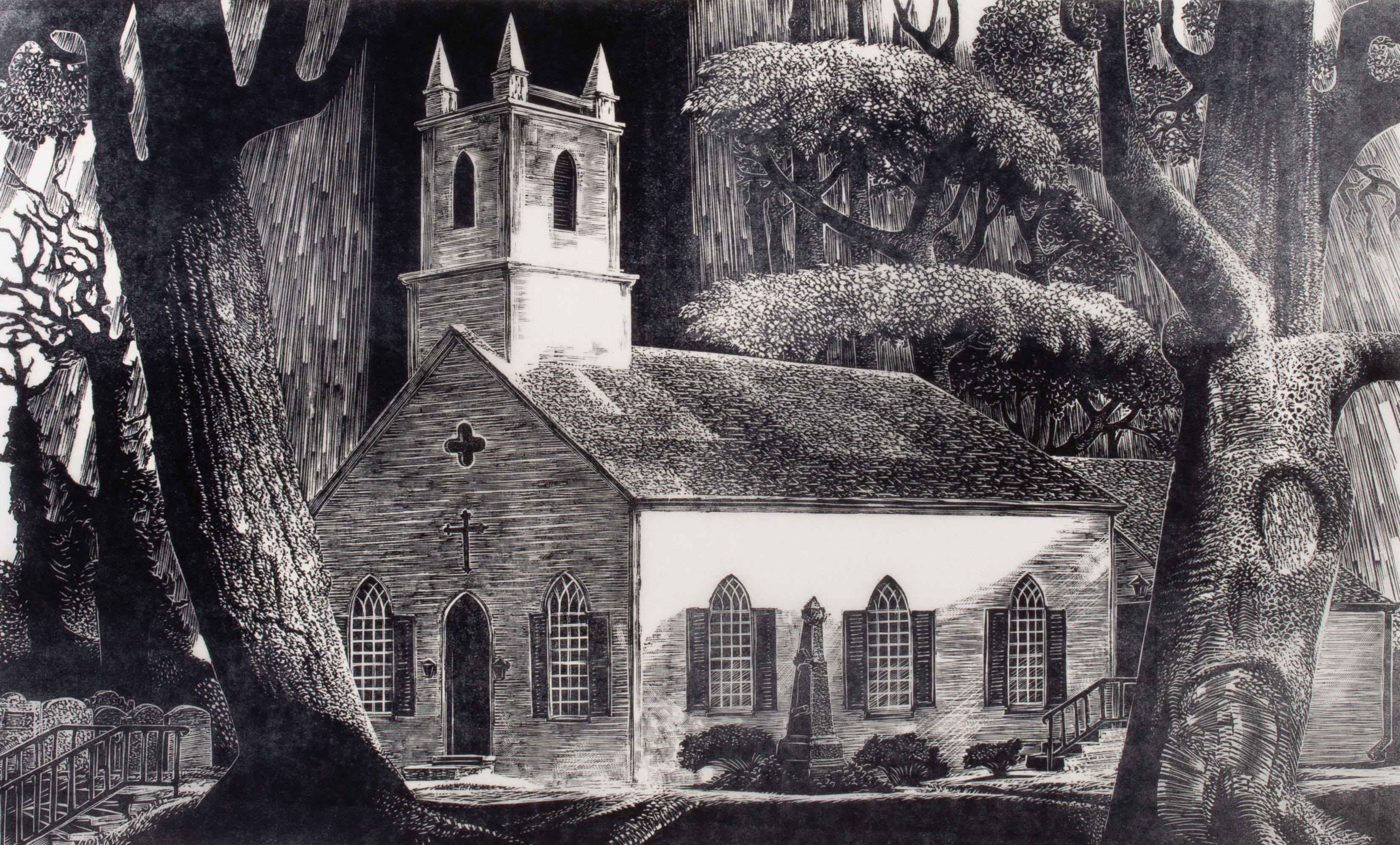 LYND WARD (1905-1985) PENCIL SIGNED WOOD ENGRAVING