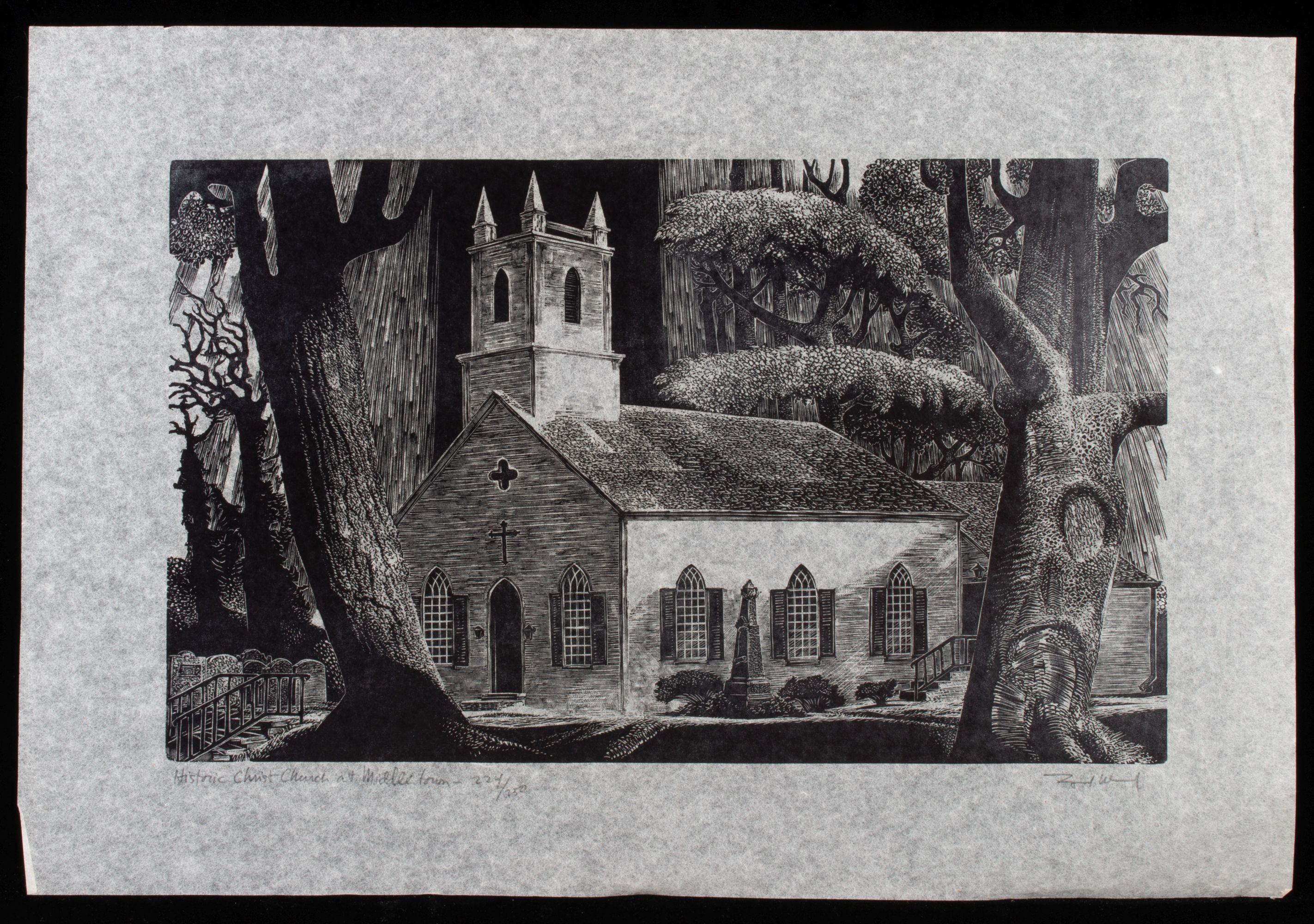 LYND WARD (1905-1985) PENCIL SIGNED WOOD ENGRAVING
