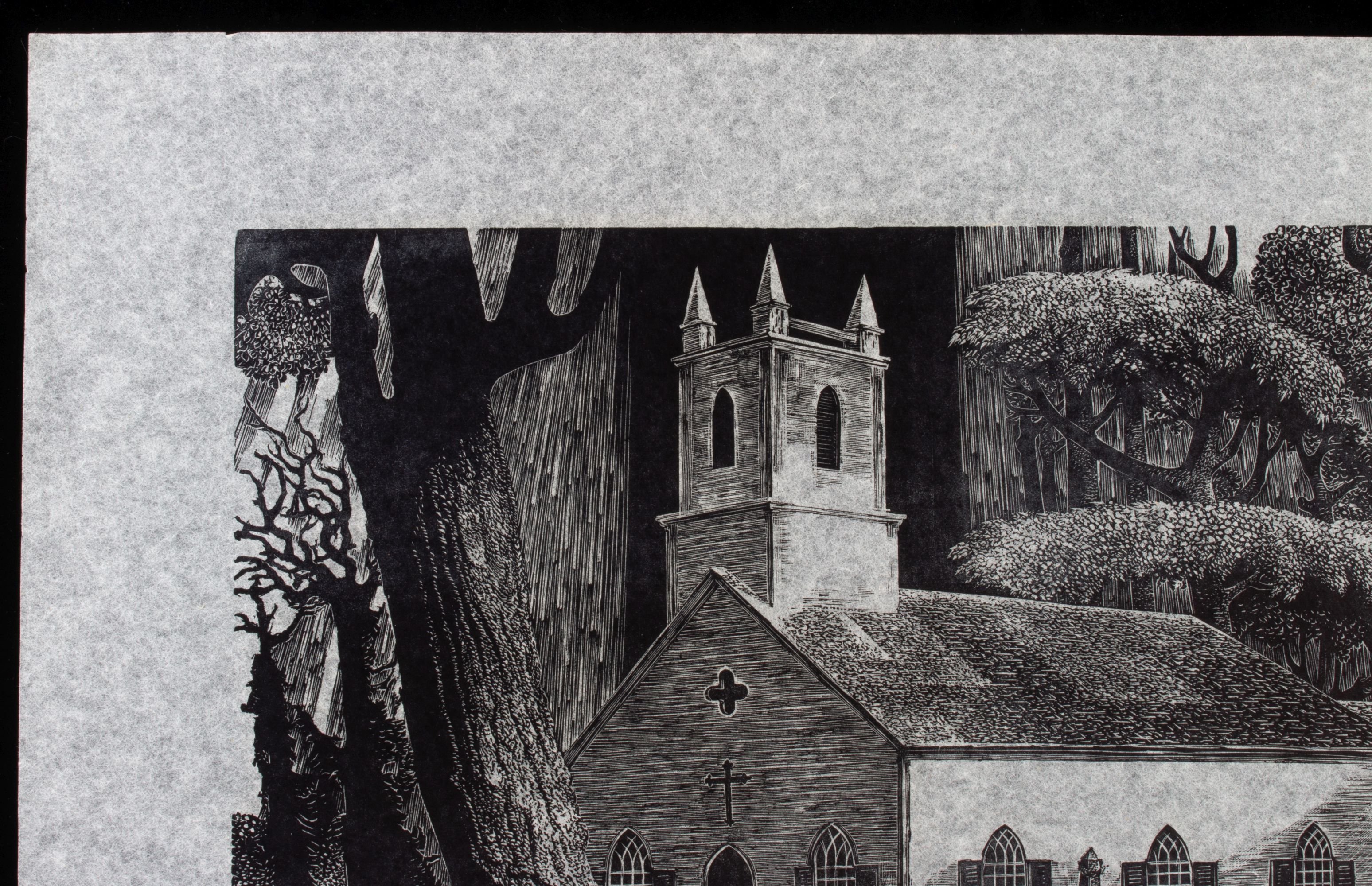 LYND WARD (1905-1985) PENCIL SIGNED WOOD ENGRAVING