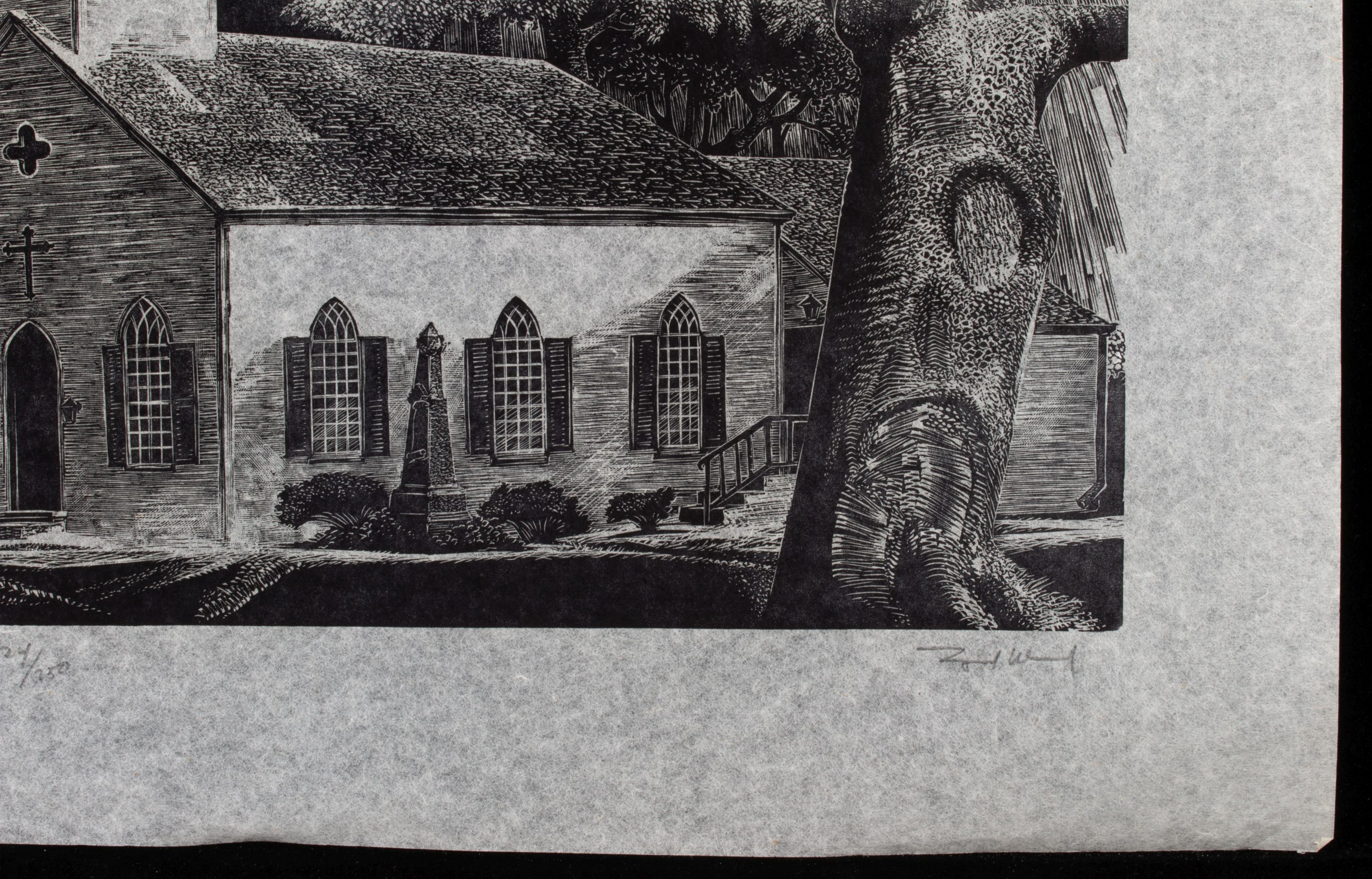 LYND WARD (1905-1985) PENCIL SIGNED WOOD ENGRAVING