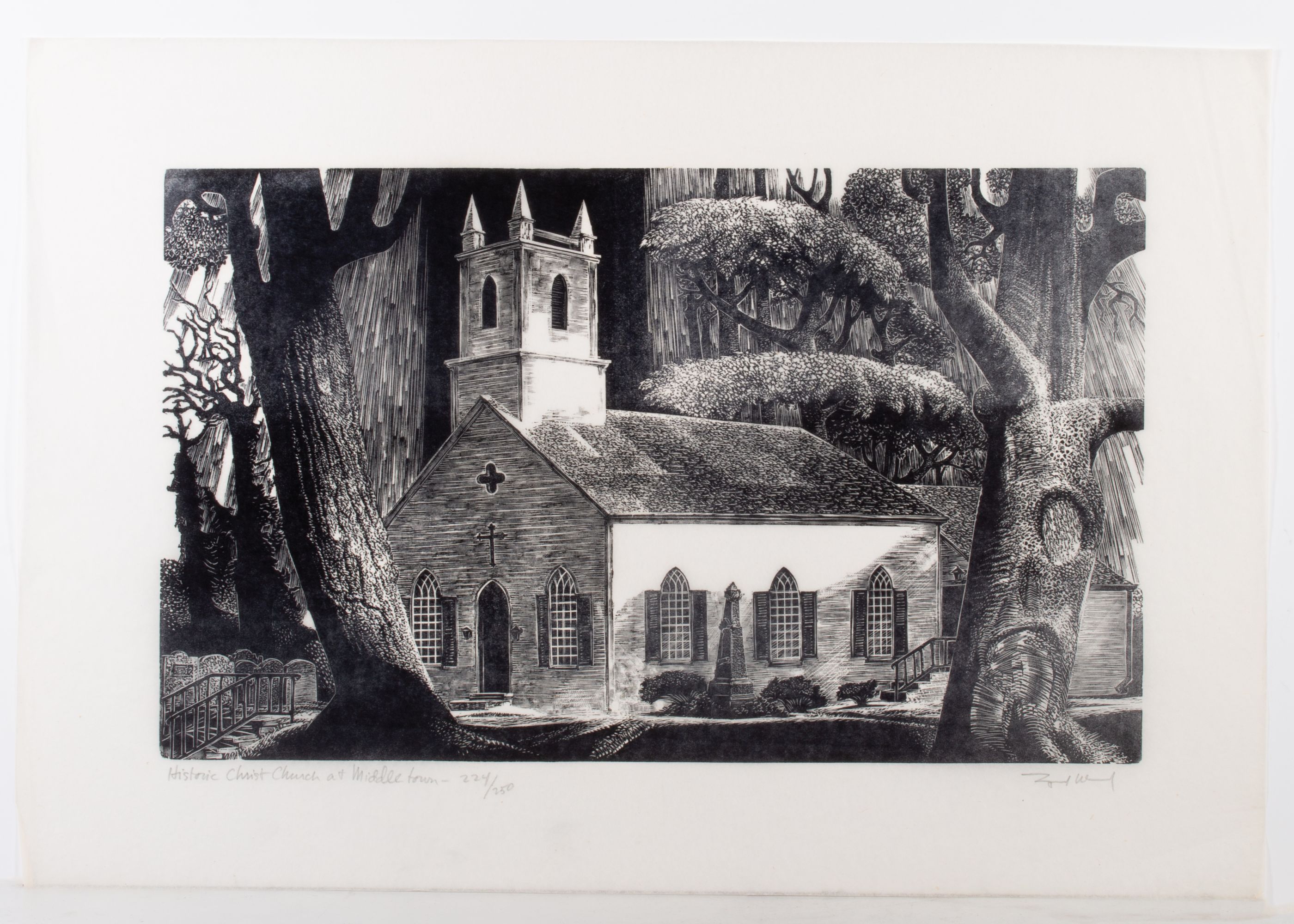 LYND WARD (1905-1985) PENCIL SIGNED WOOD ENGRAVING