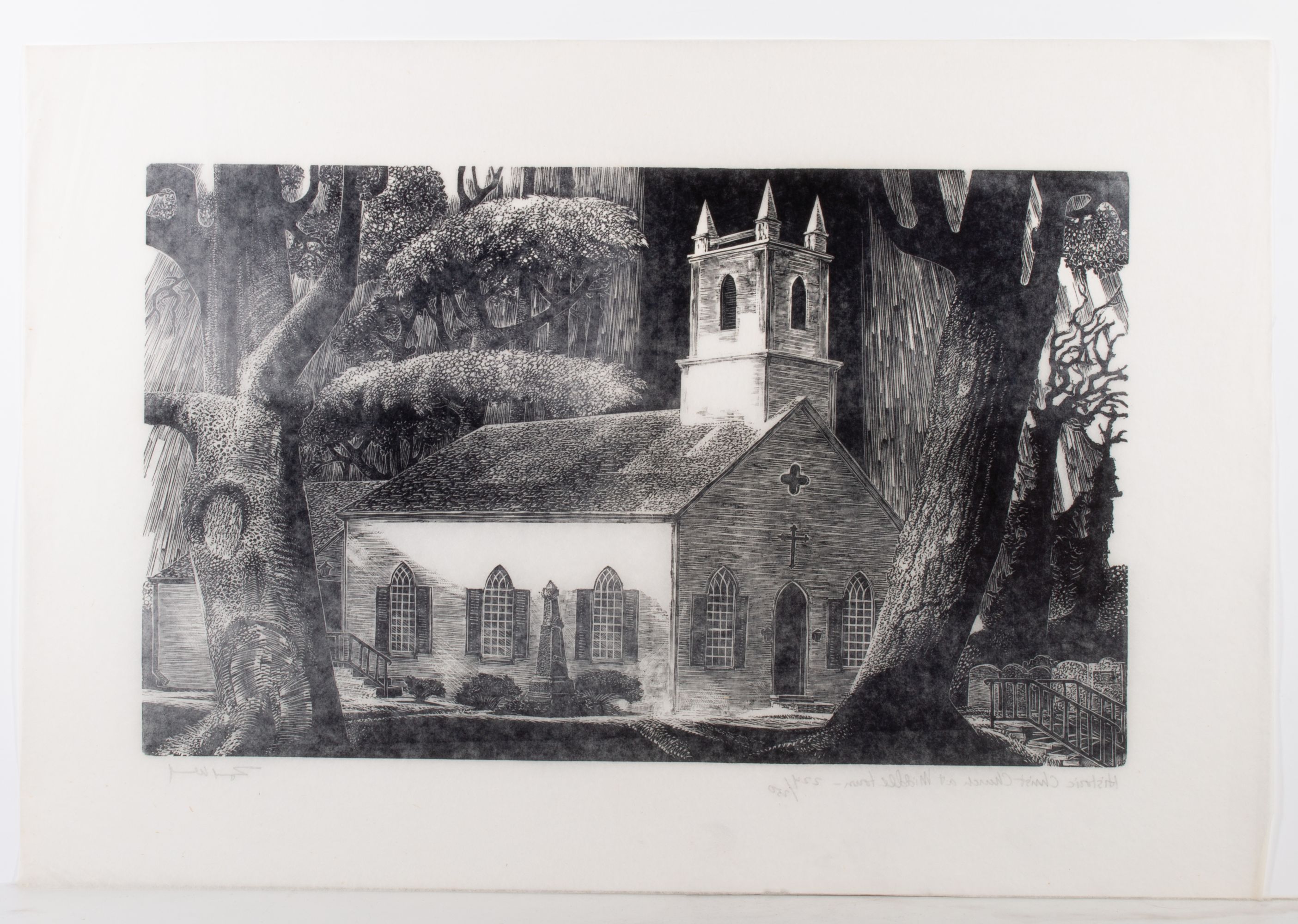 LYND WARD (1905-1985) PENCIL SIGNED WOOD ENGRAVING