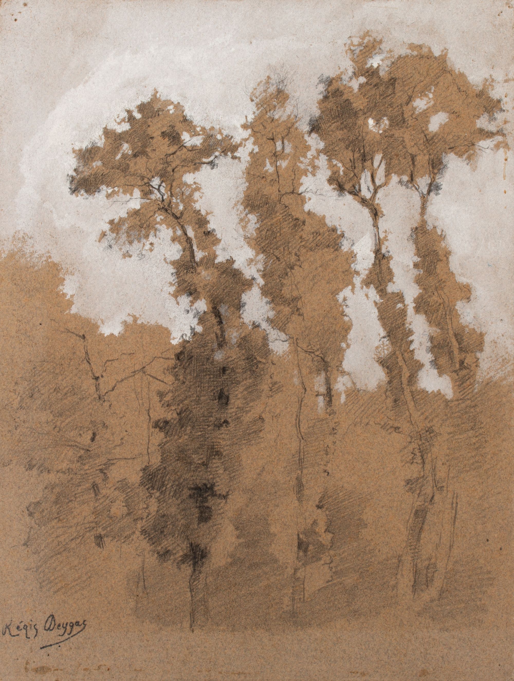REGIS DEYGAS (1876-1943) MIXED MEDIA ON CARDSTOCK