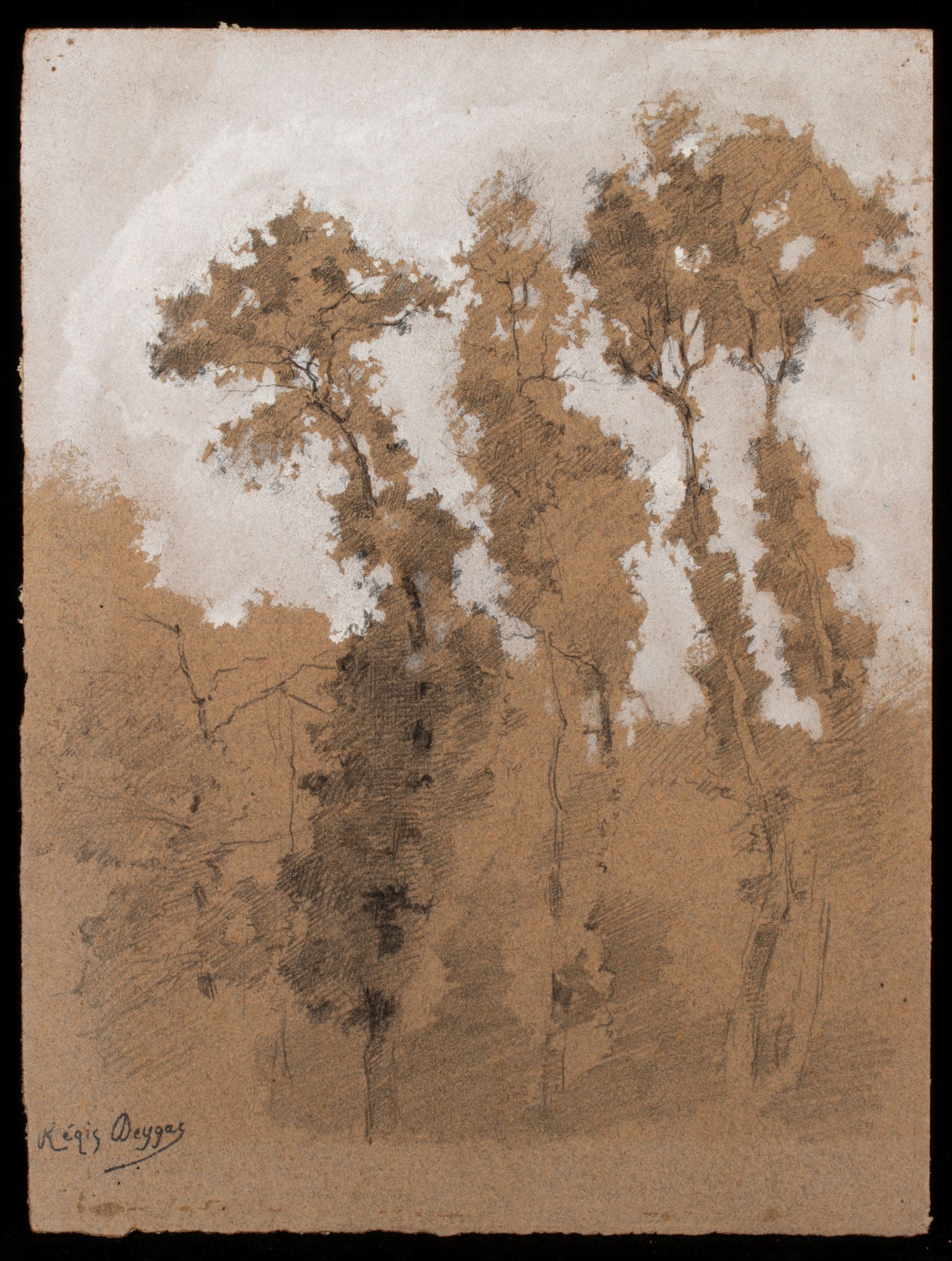 REGIS DEYGAS (1876-1943) MIXED MEDIA ON CARDSTOCK