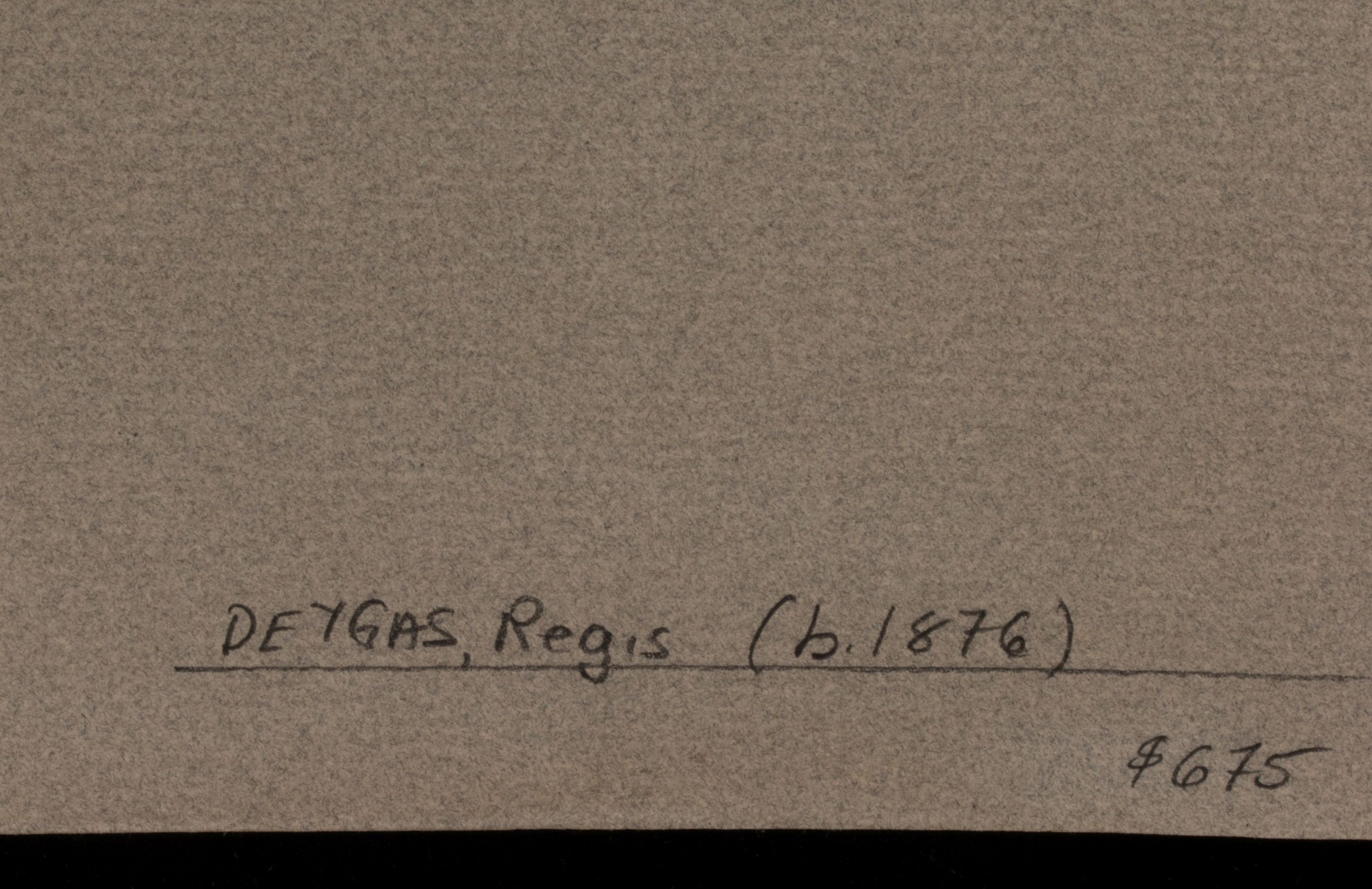 REGIS DEYGAS (1876-1943) MIXED MEDIA ON CARDSTOCK