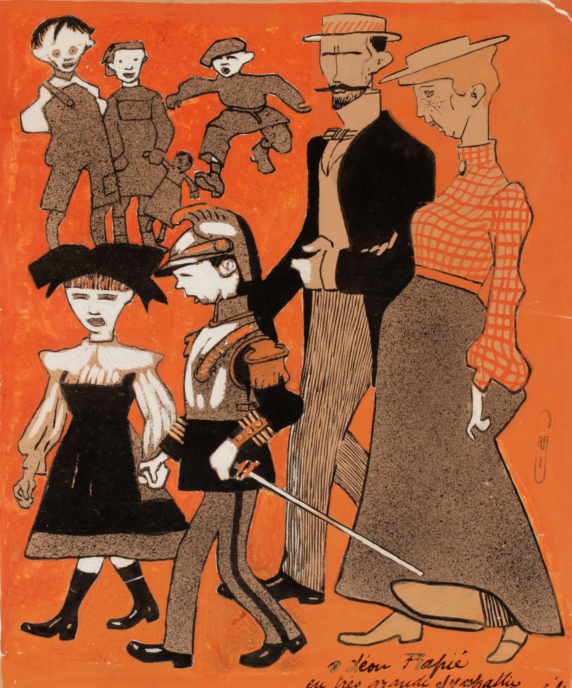 AUGUSTE ROUBILLE (1872-1955) MIXED MEDIA ILLUSTRATION