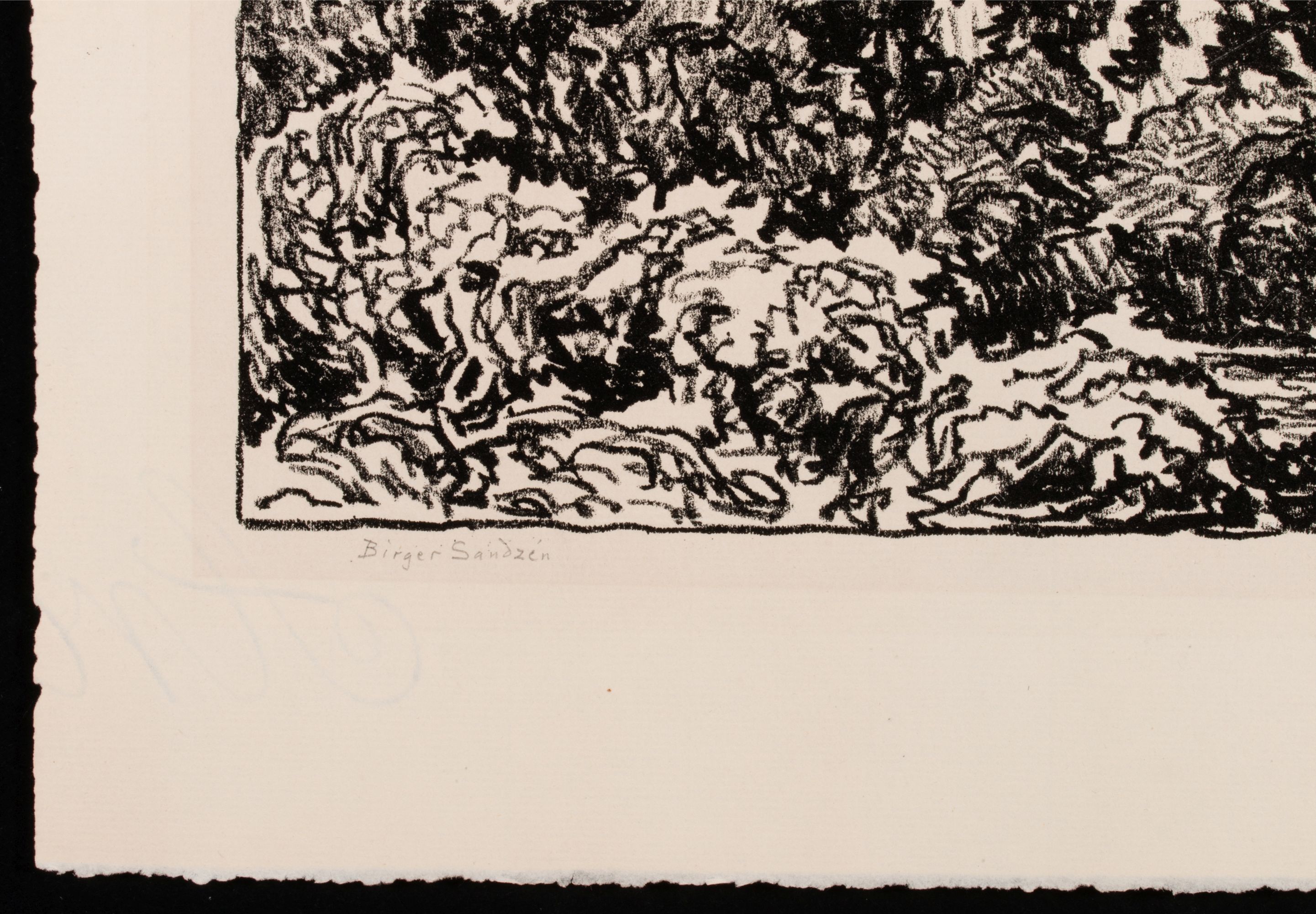 BIRGER SANDZÉN (1871-1954) PENCIL SIGNED LITHOGRAPH