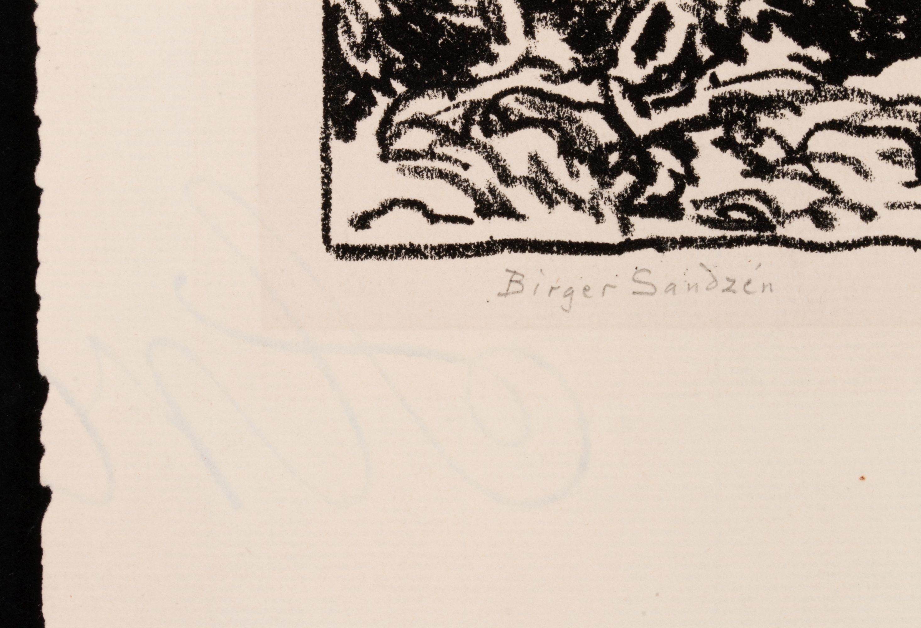 BIRGER SANDZÉN (1871-1954) PENCIL SIGNED LITHOGRAPH