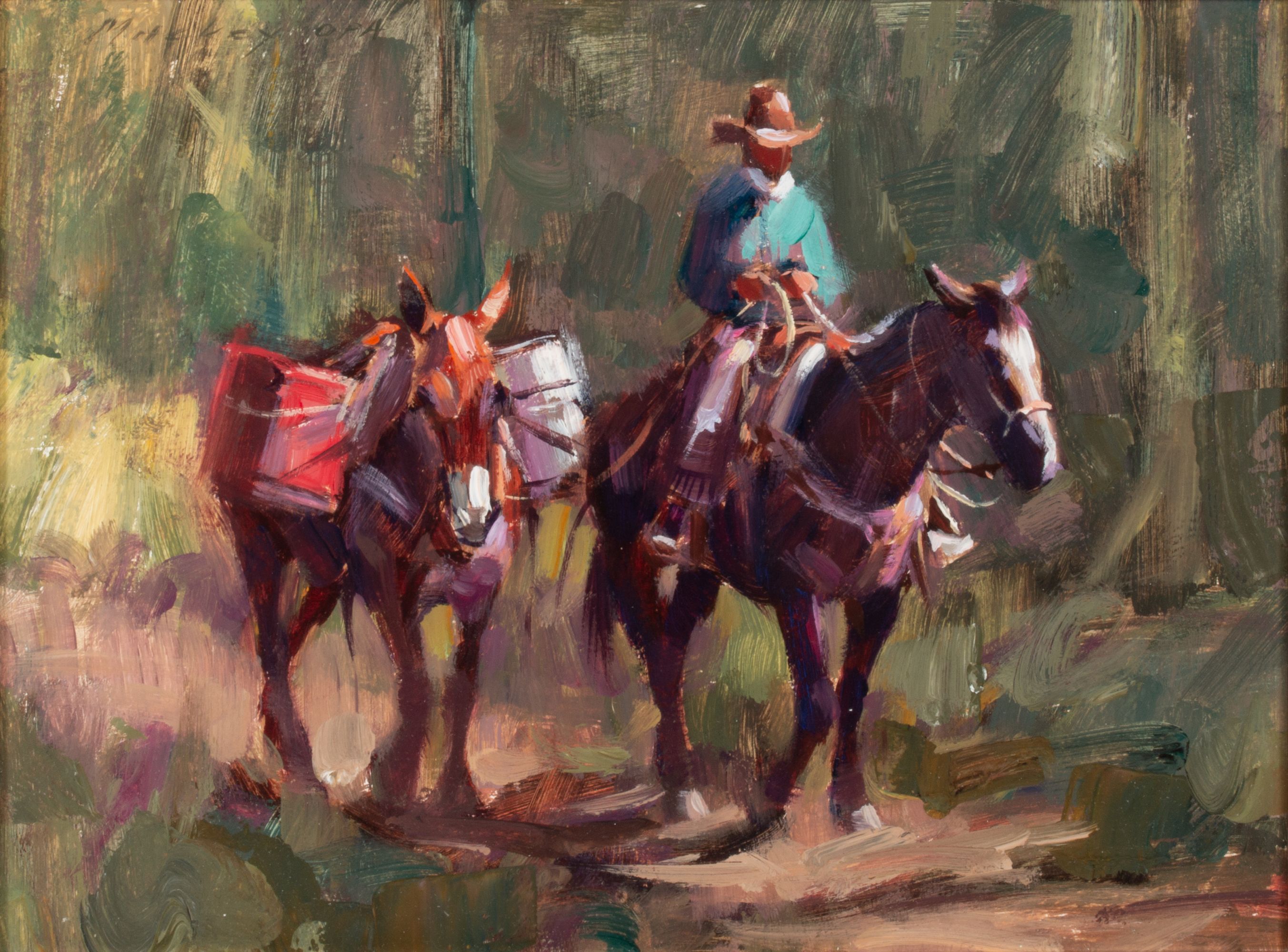 KIM MACKEY (BORN 1953) WESTERN OIL ON CANVAS