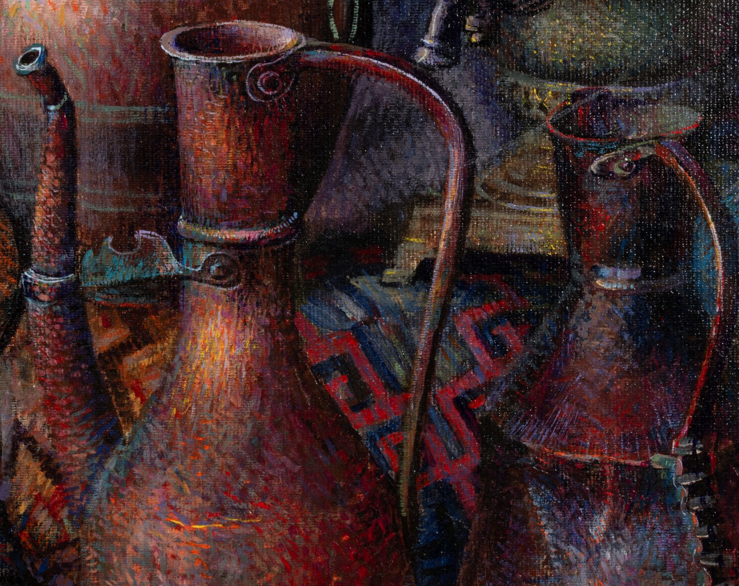 MALKHAZ DEKANOIDZE (BORN 1956) ACRYLIC ON CANVAS
