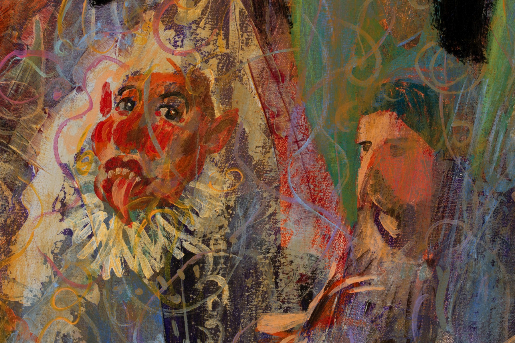 MALKHAZ DEKANOIDZE (BORN 1956) ACRYLIC ON CANVAS