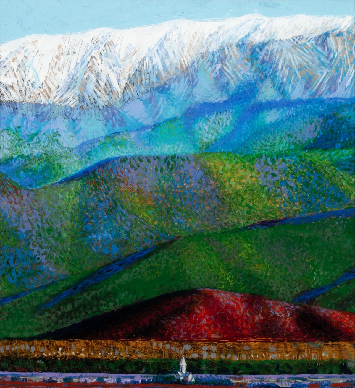 MALKHAZ DEKANOIDZE (BORN 1956) ACRYLIC