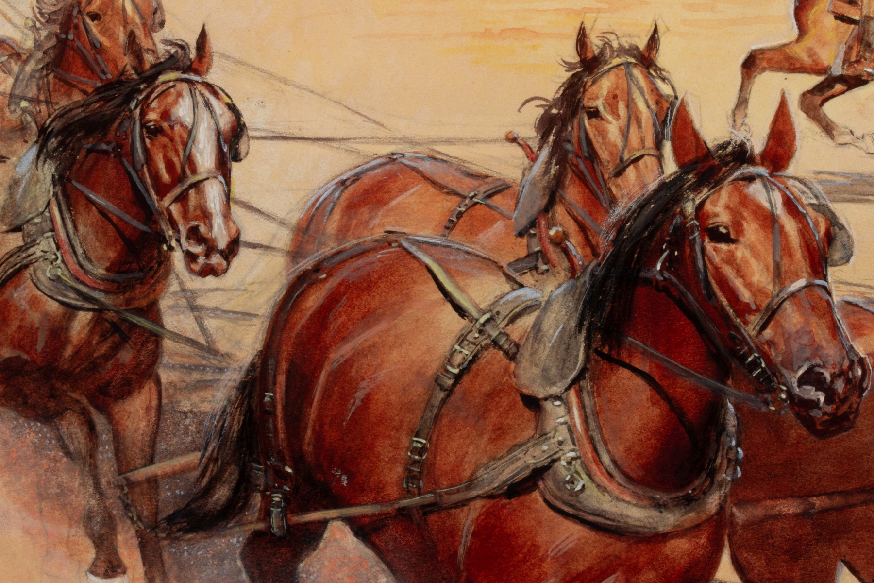 HUGH McBARRON (1902-1992) WATERCOLOR ILLUSTRATION