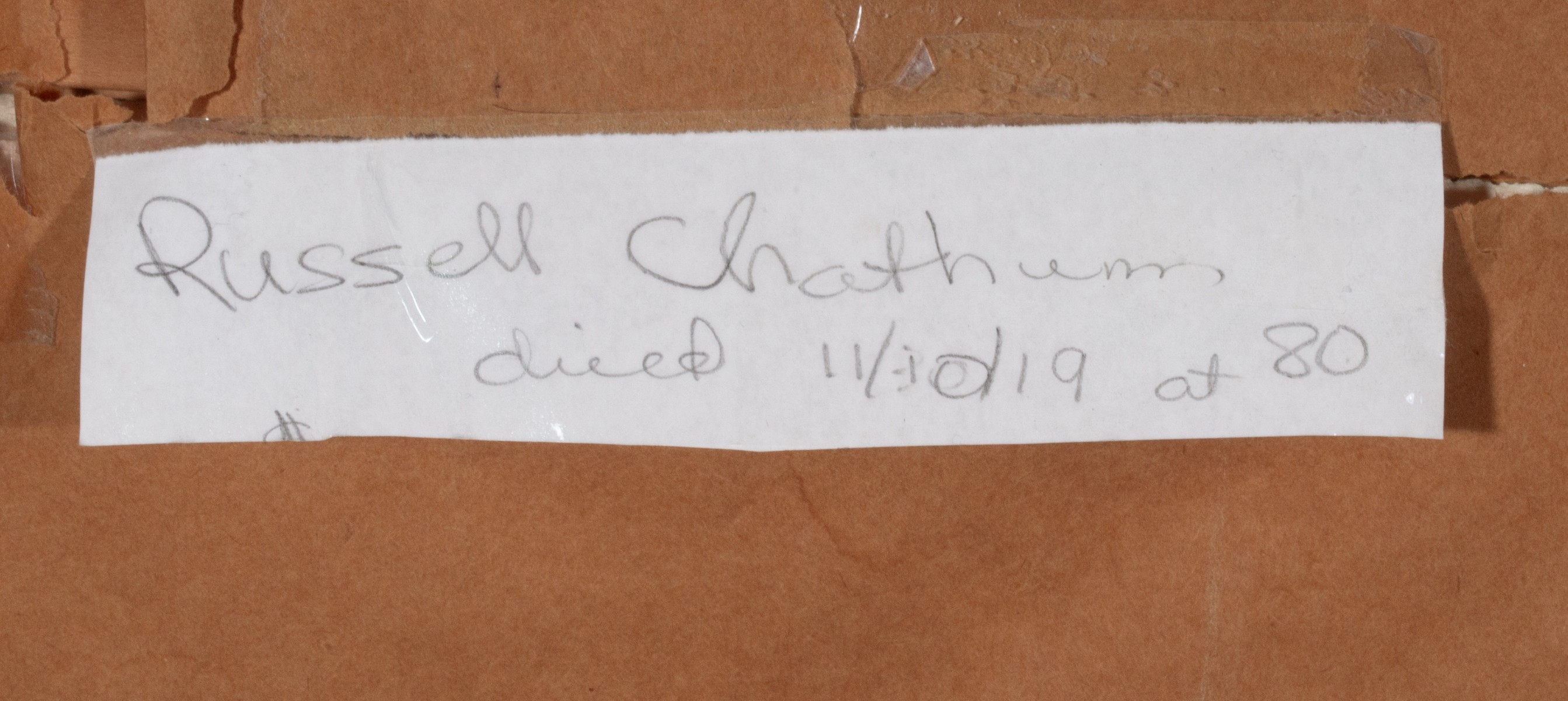 RUSSELL CHATHAM (1939-2019) PENCIL SIGNED LITHOGRAPH