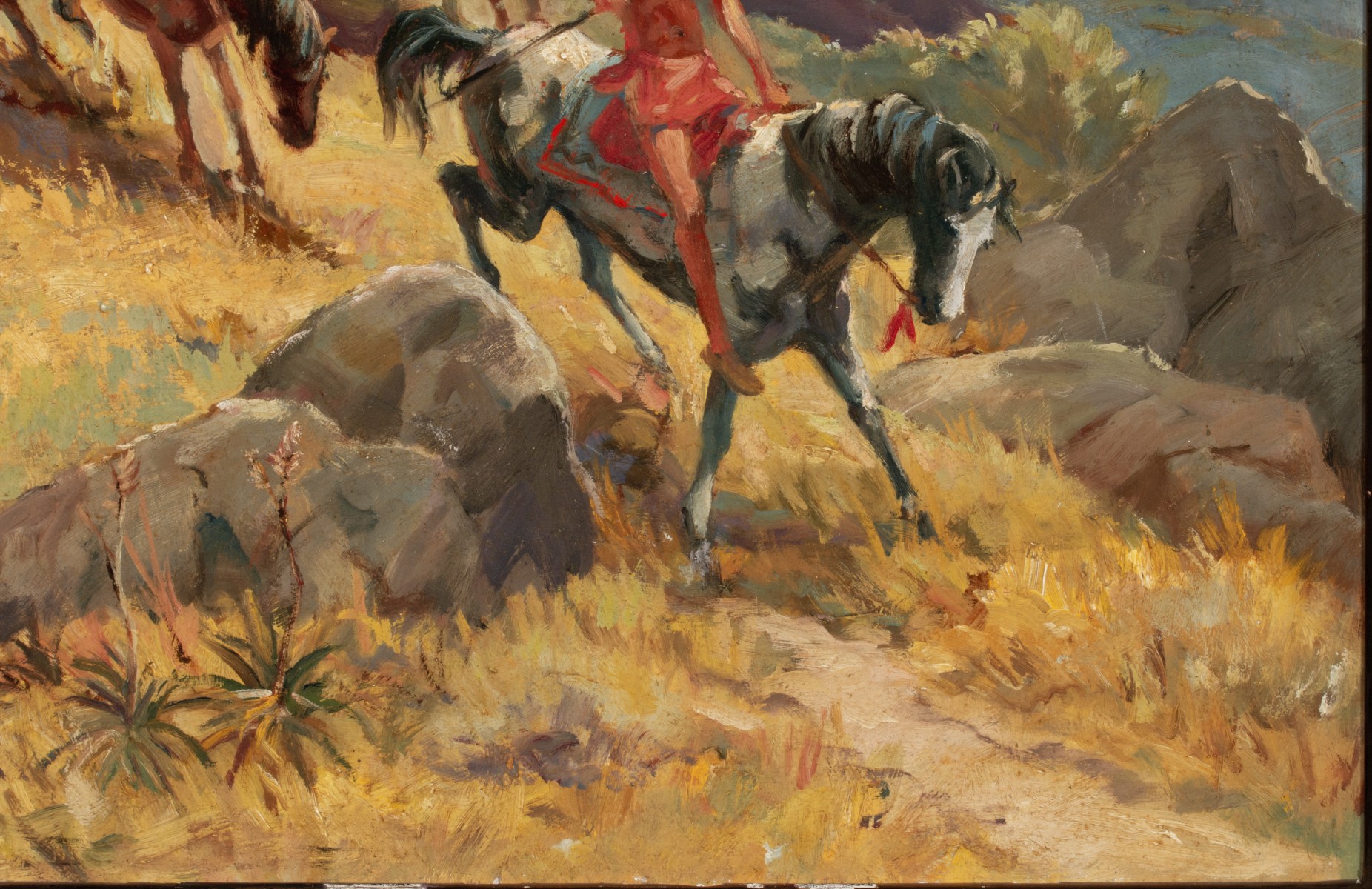 FRANK W. KENT(1912-1977) VIEW WITH NATIVE AMERICANS
