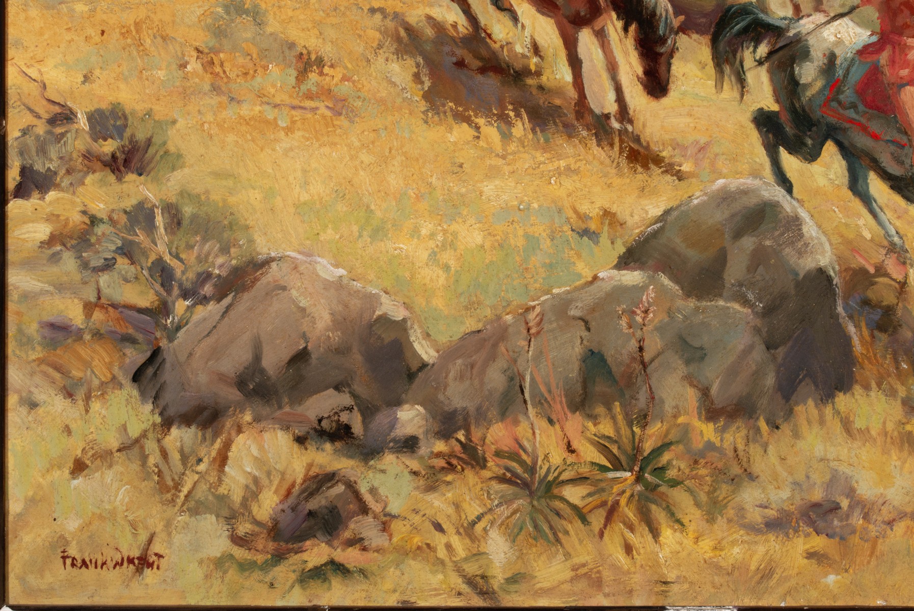 FRANK W. KENT(1912-1977) VIEW WITH NATIVE AMERICANS