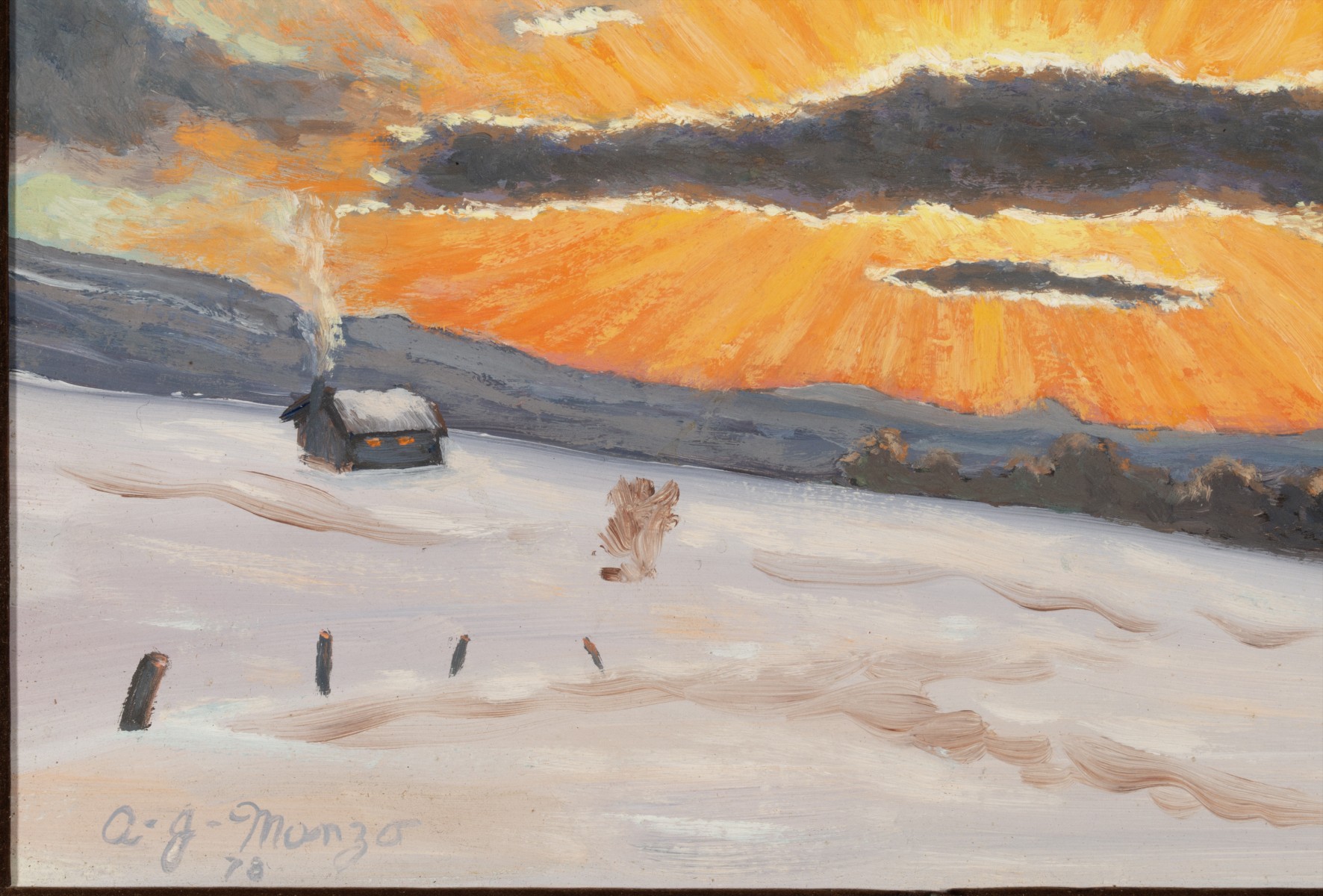 ANTHONY MANZO (B. 1938) OIL ON MASONITE