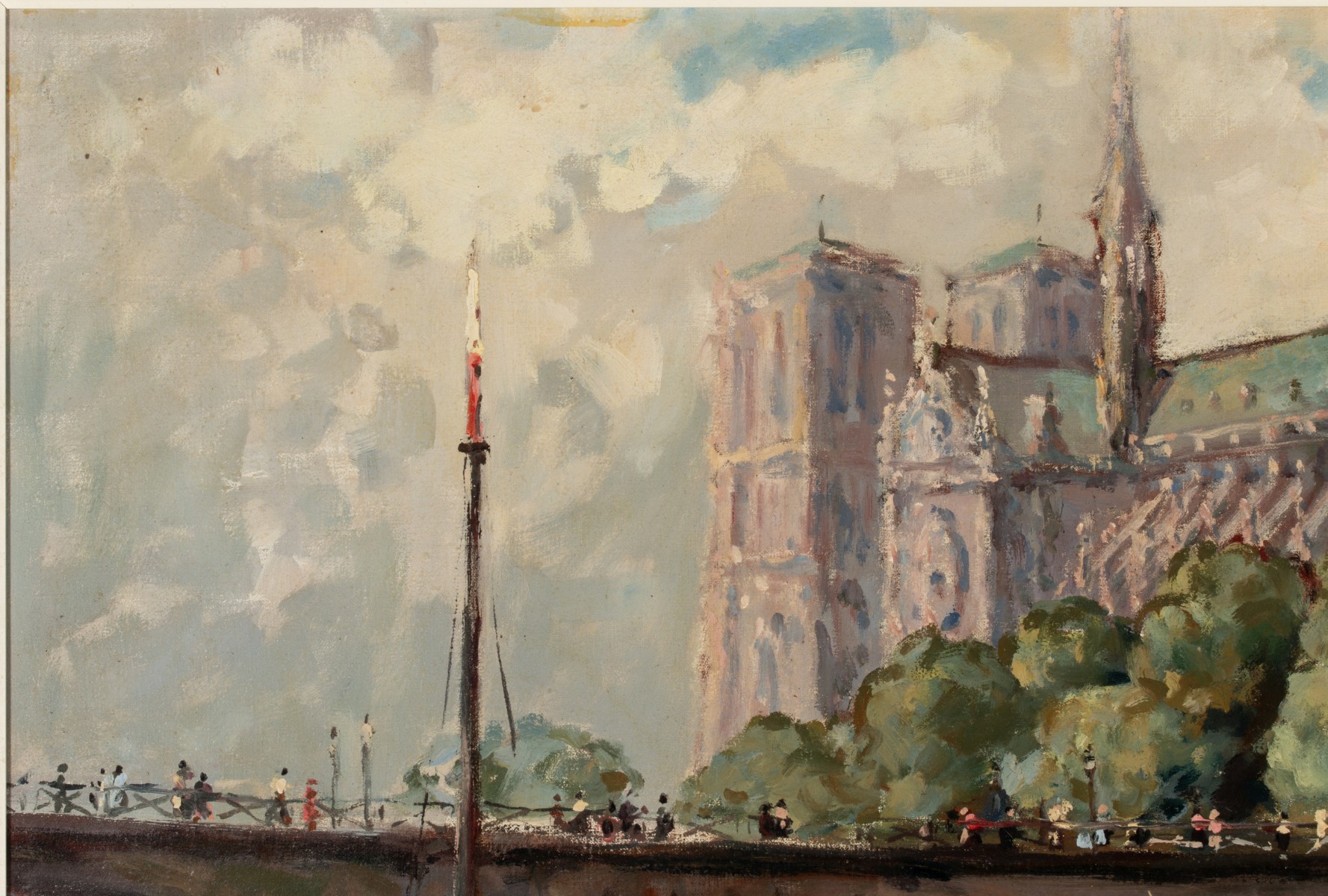 MID 20TH CENTURY FRENCH SCHOOL OIL ON CANVAS