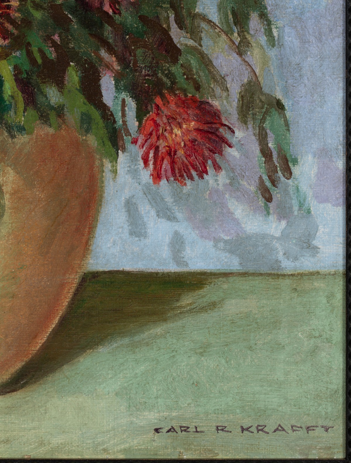 CARL KRAFFT (1884-1938) OIL ON CANVAS BOARD