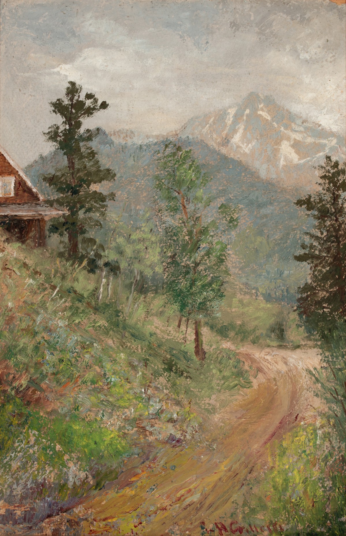 LESTER GILLETTE (1855-1940) OIL ON ARTIST'S BOARD