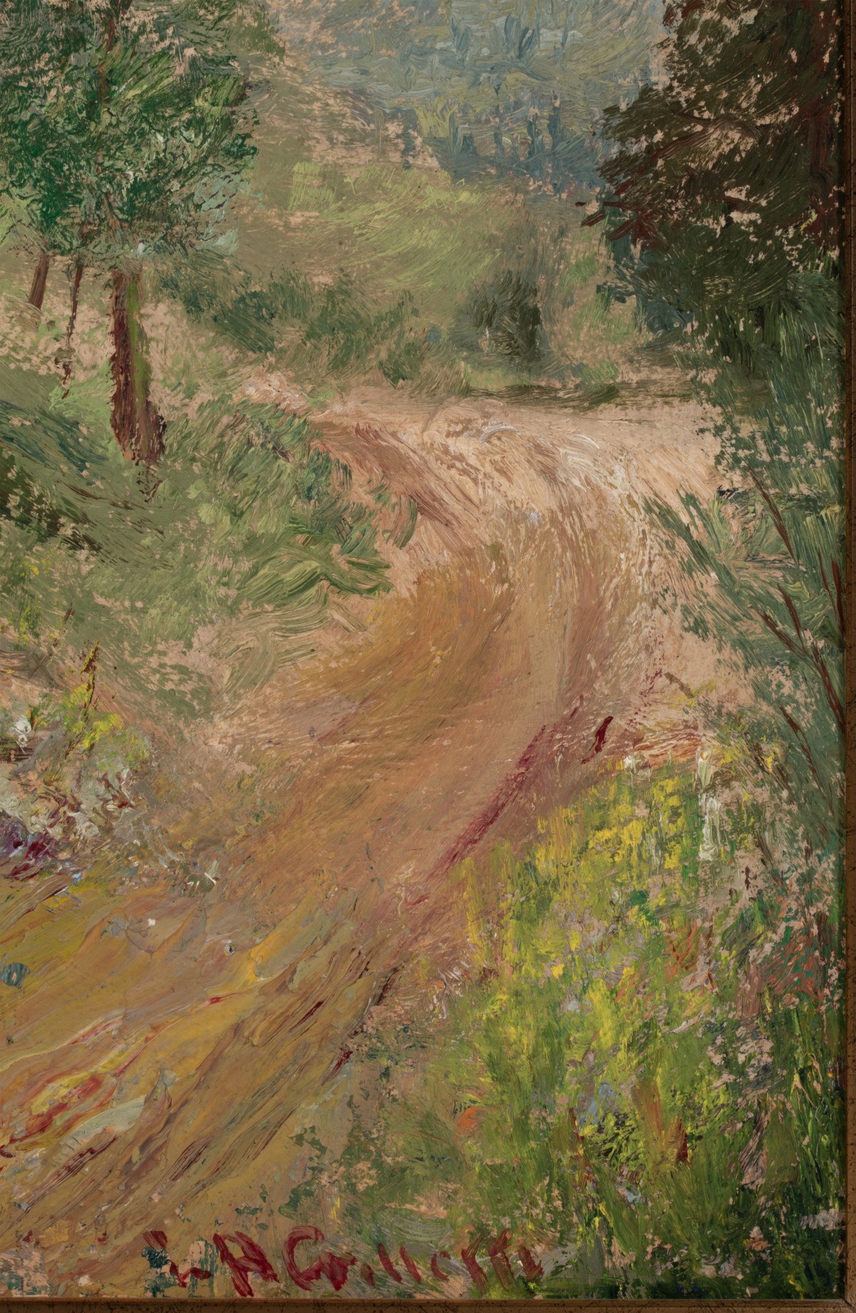 LESTER GILLETTE (1855-1940) OIL ON ARTIST'S BOARD