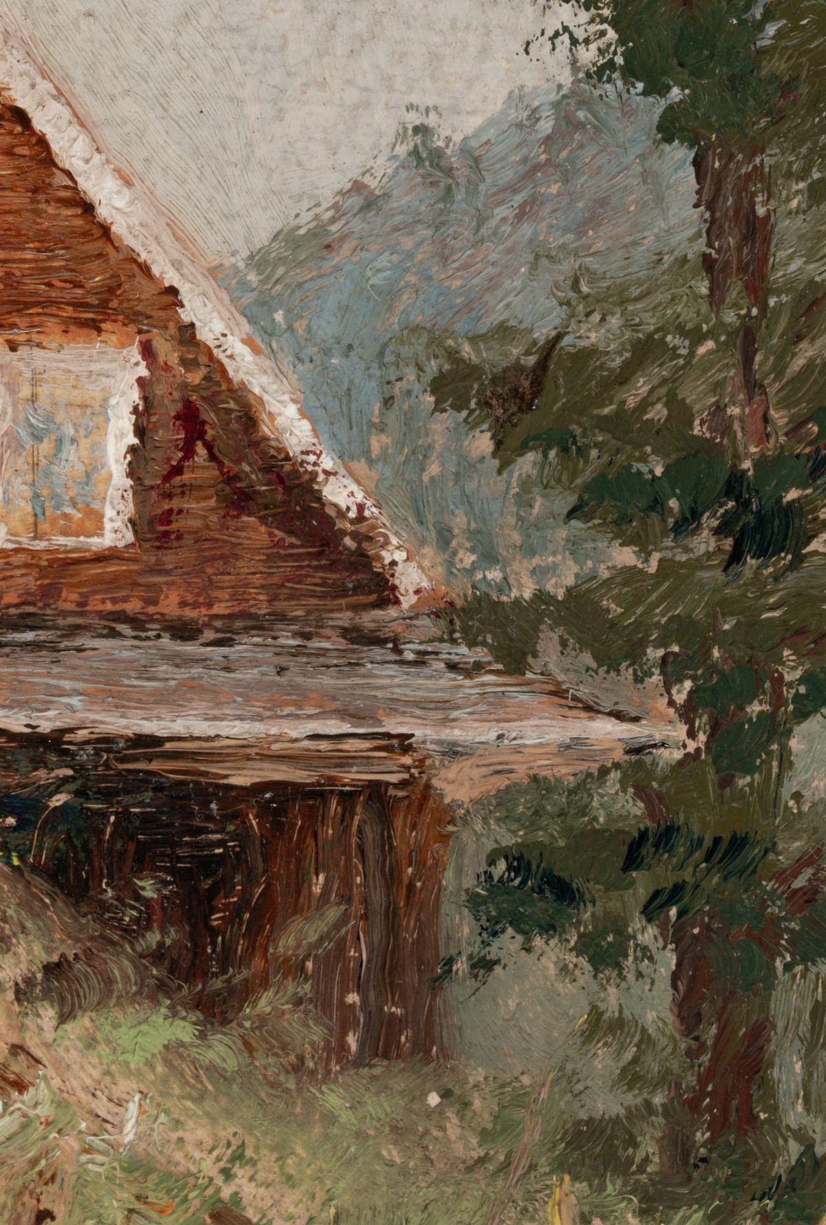 LESTER GILLETTE (1855-1940) OIL ON ARTIST'S BOARD